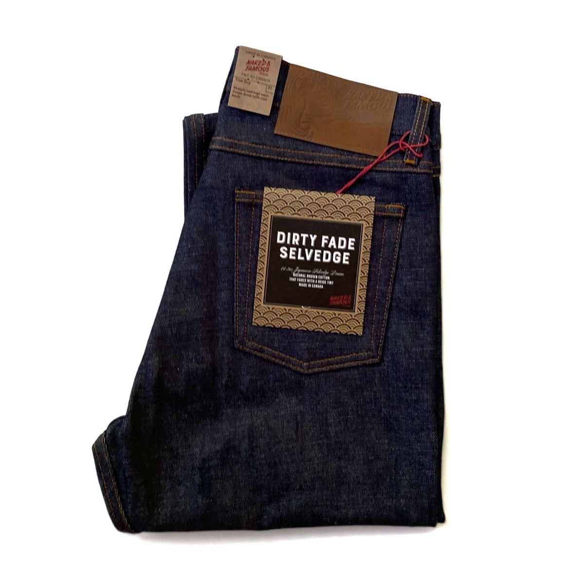 image of Naked Famous NWT Naked & Famous True Guy Dirty Fade Selvedge Denim in Blue, Men's (Size 33)