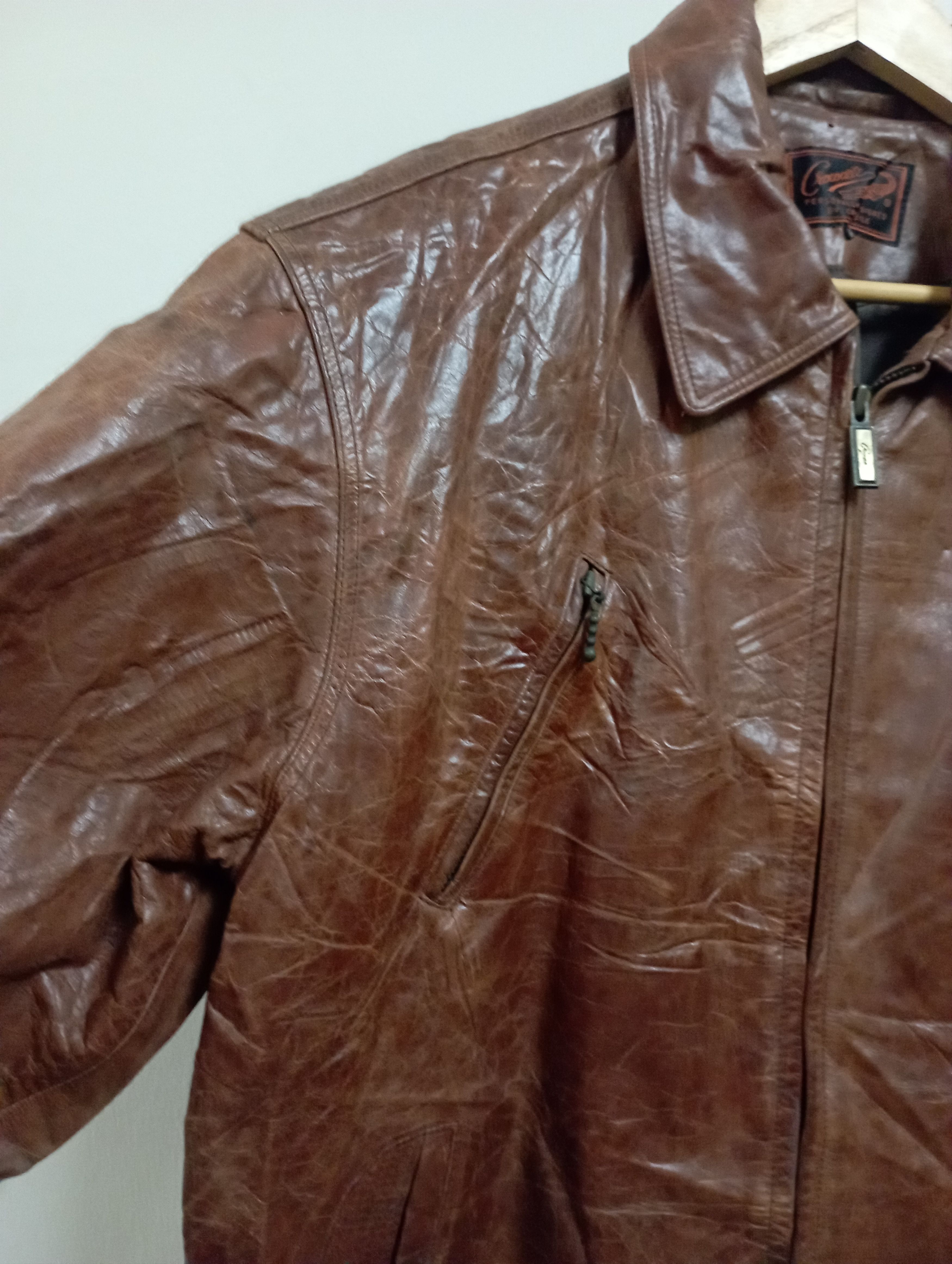 Schott Vintage Crocodile Leather Jacket Size US L / EU 52-54 / 3 - 8 Thumbnail