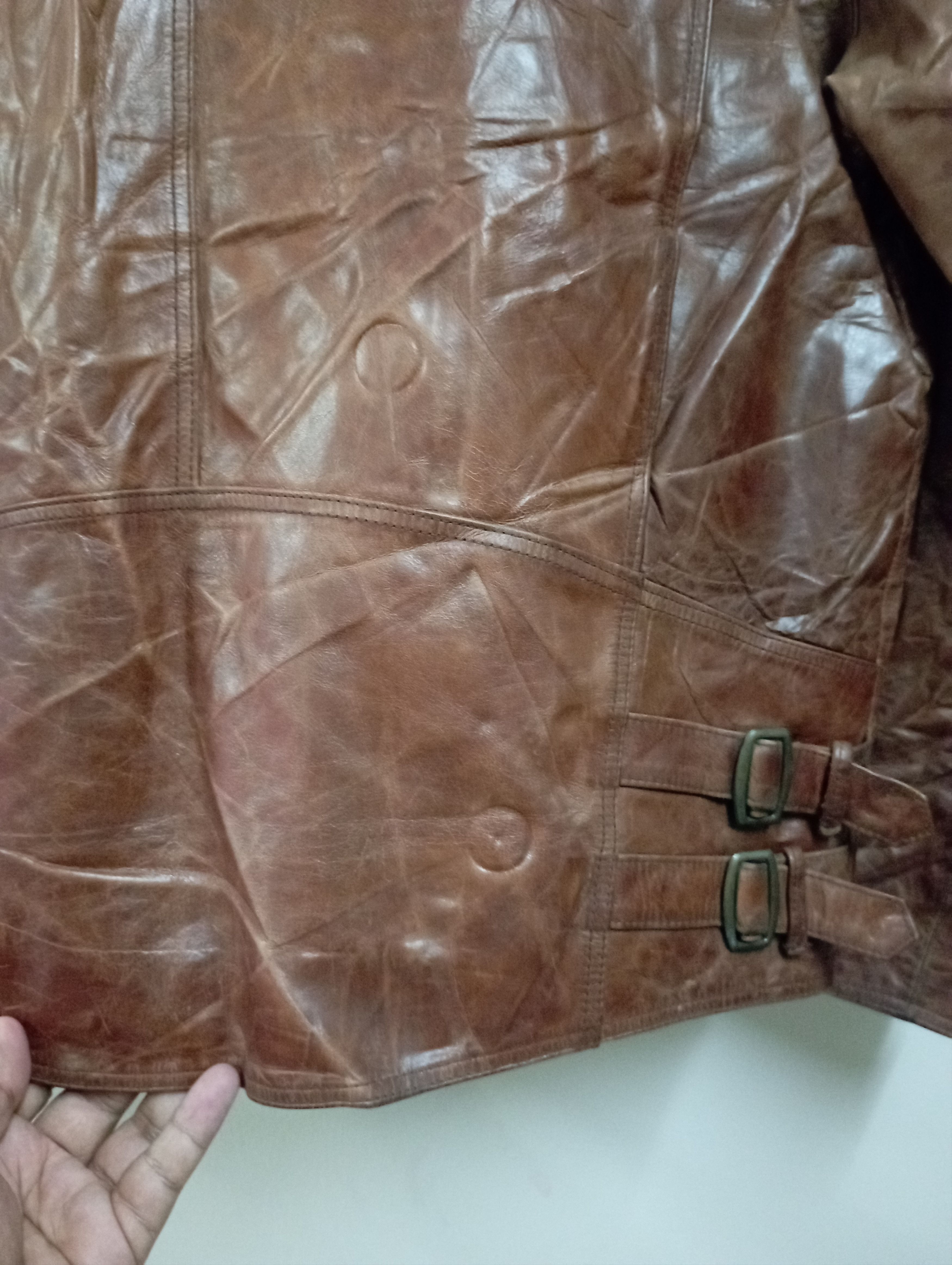 Schott Vintage Crocodile Leather Jacket Size US L / EU 52-54 / 3 - 12 Thumbnail