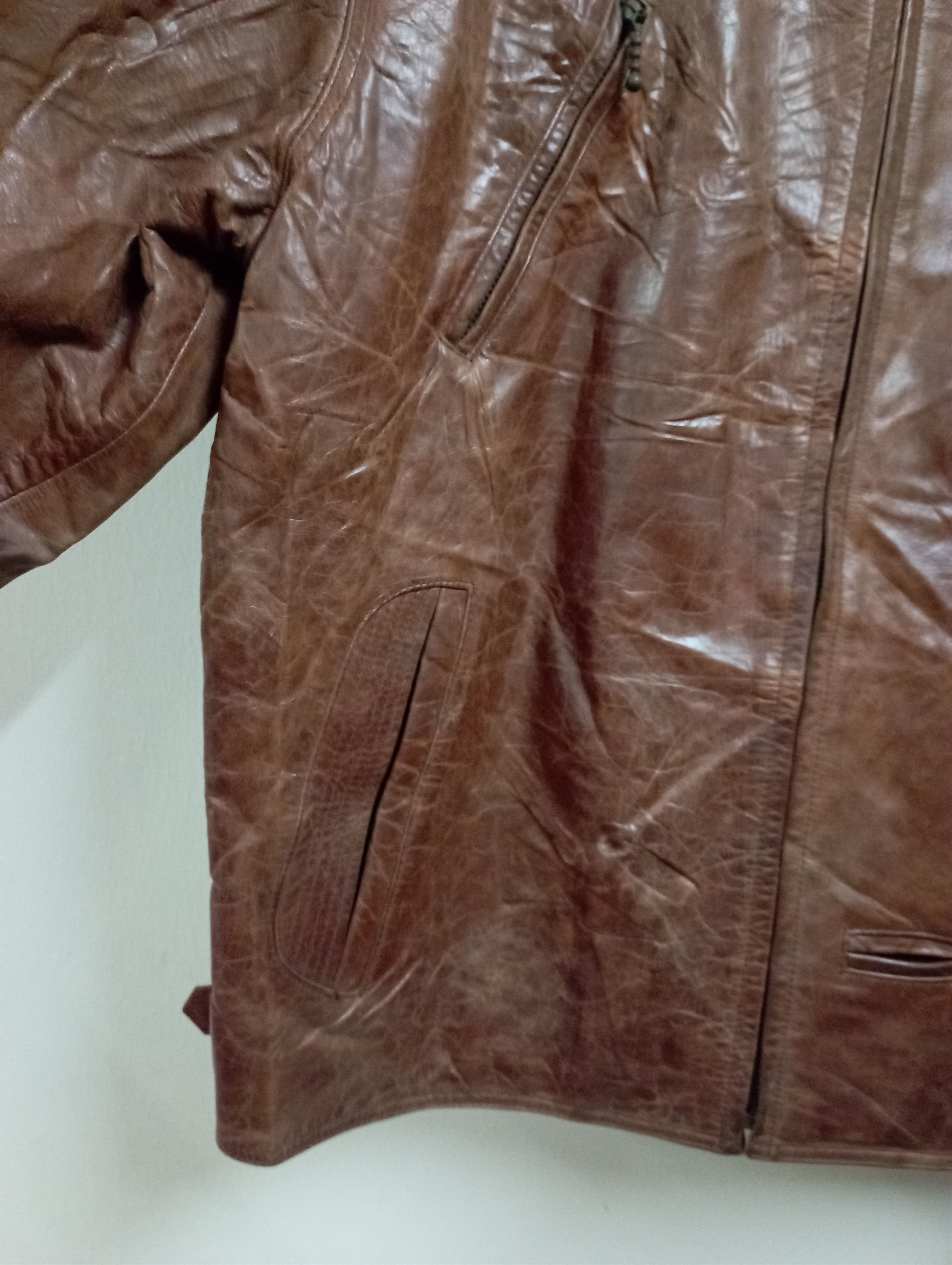 Schott Vintage Crocodile Leather Jacket Size US L / EU 52-54 / 3 - 9 Thumbnail