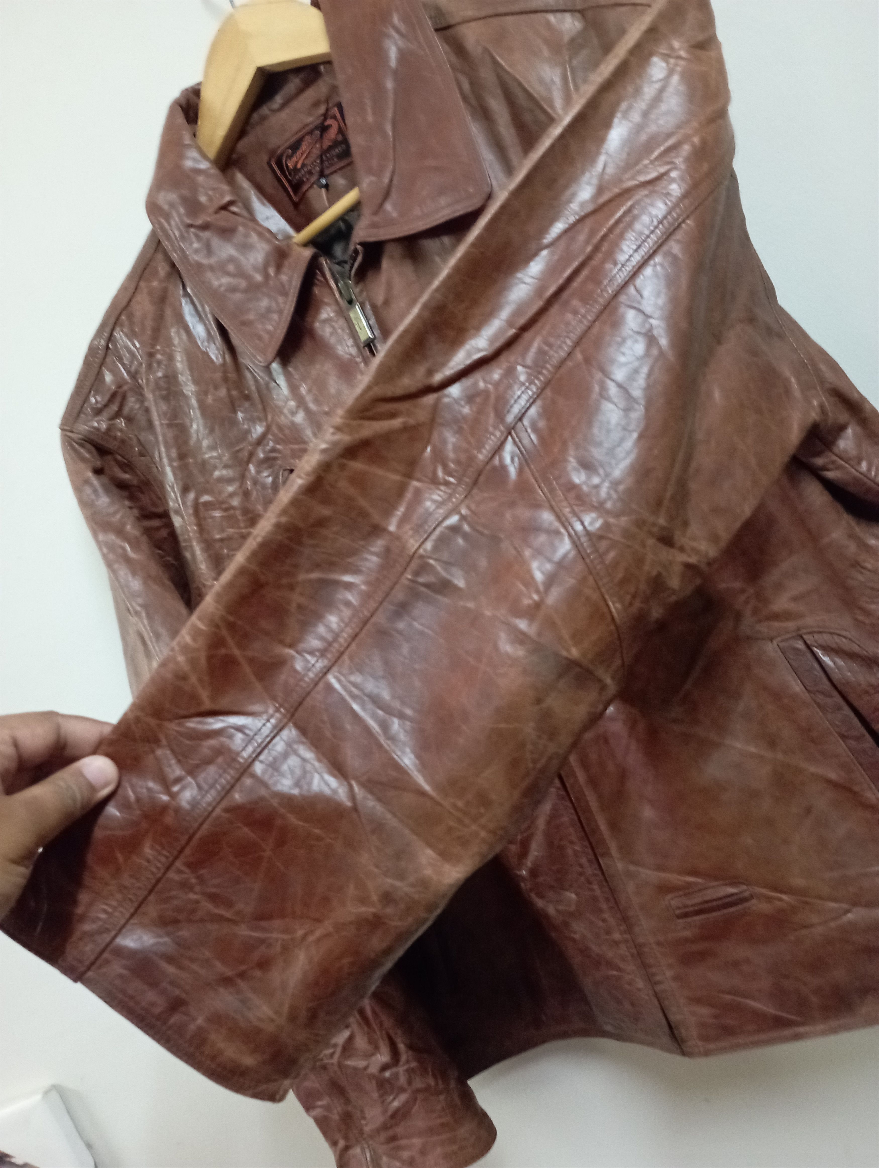 Schott Vintage Crocodile Leather Jacket Size US L / EU 52-54 / 3 - 7 Thumbnail