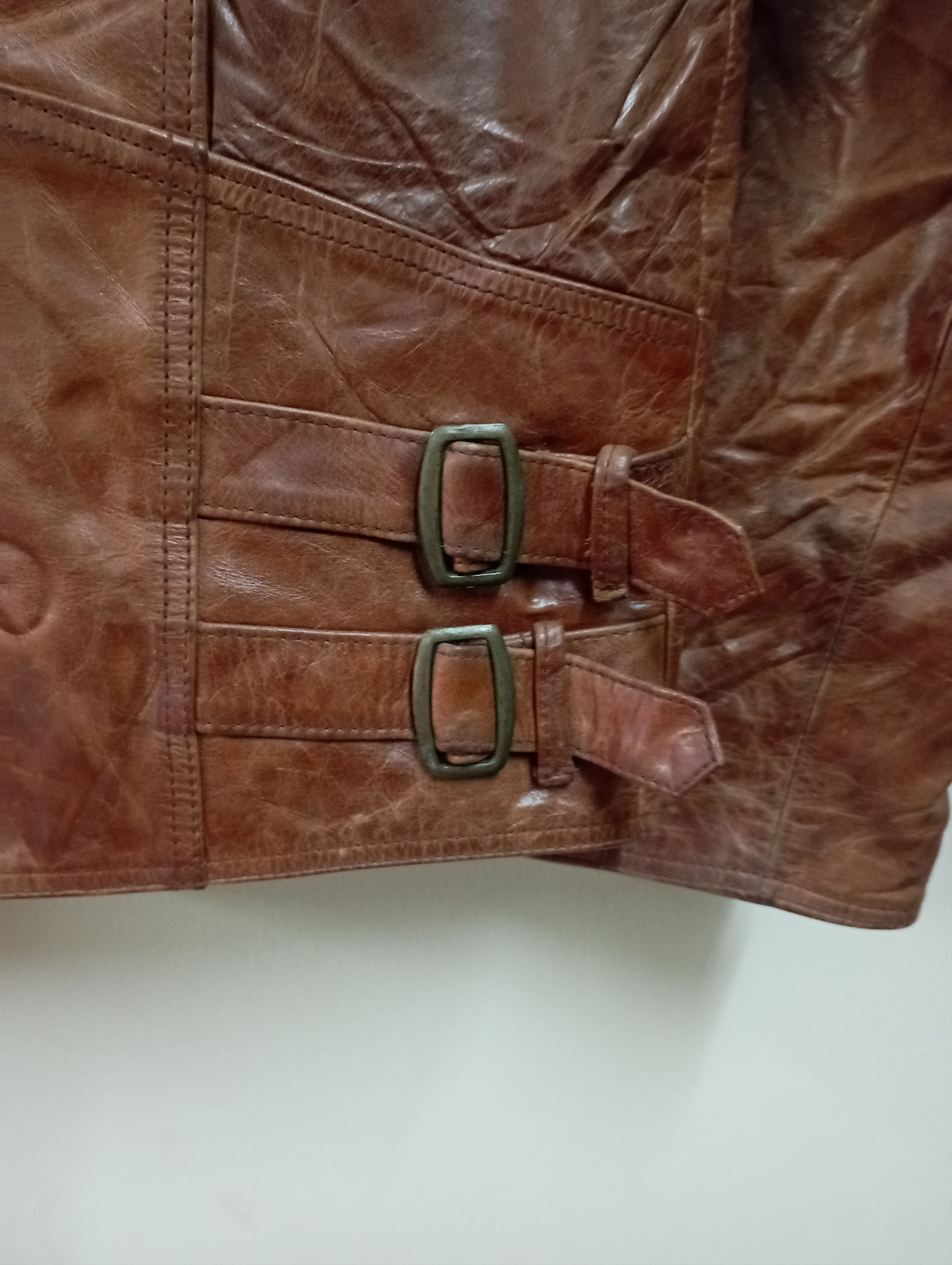 Schott Vintage Crocodile Leather Jacket Size US L / EU 52-54 / 3 - 15 Thumbnail