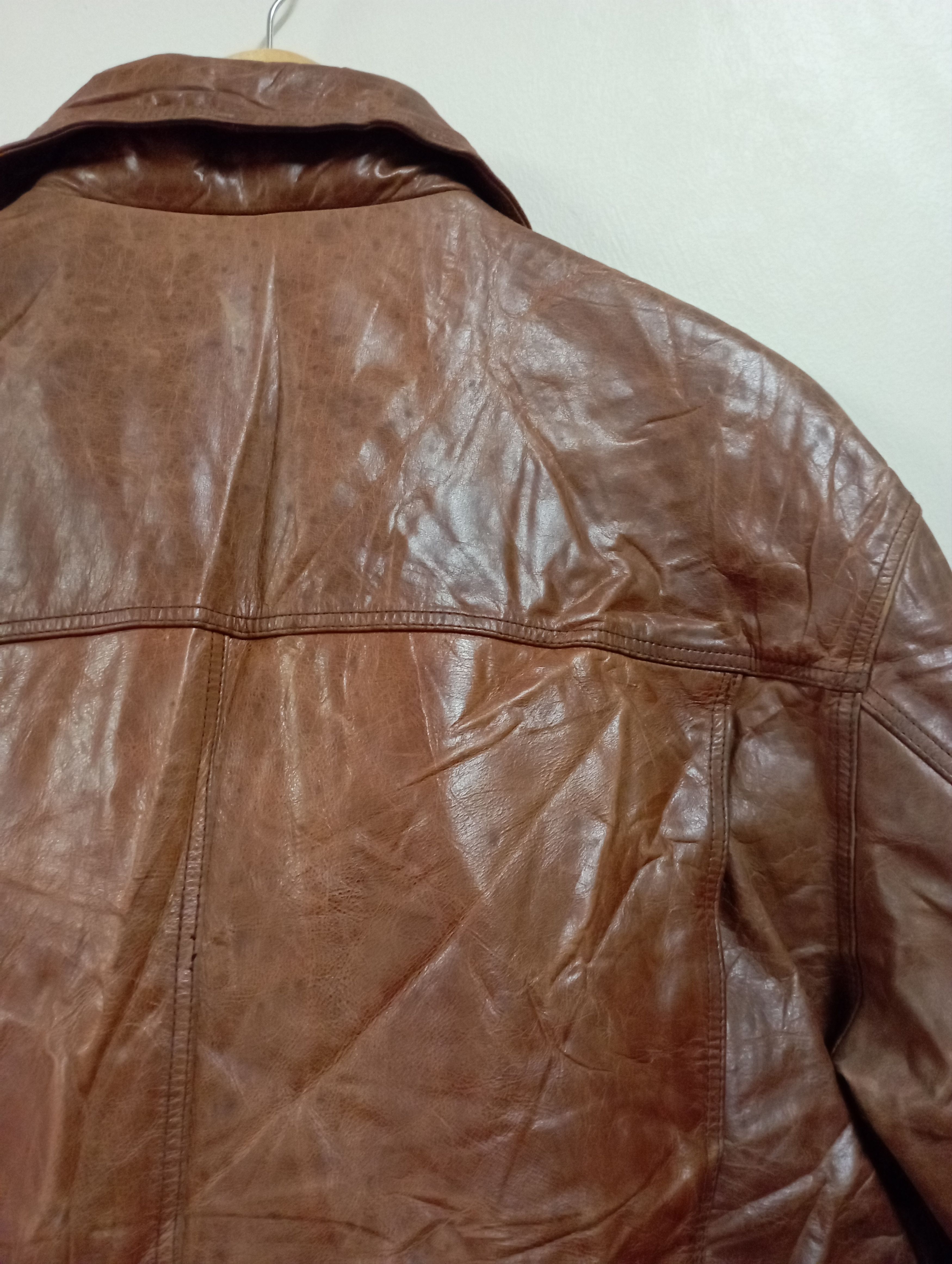 Schott Vintage Crocodile Leather Jacket Size US L / EU 52-54 / 3 - 11 Thumbnail