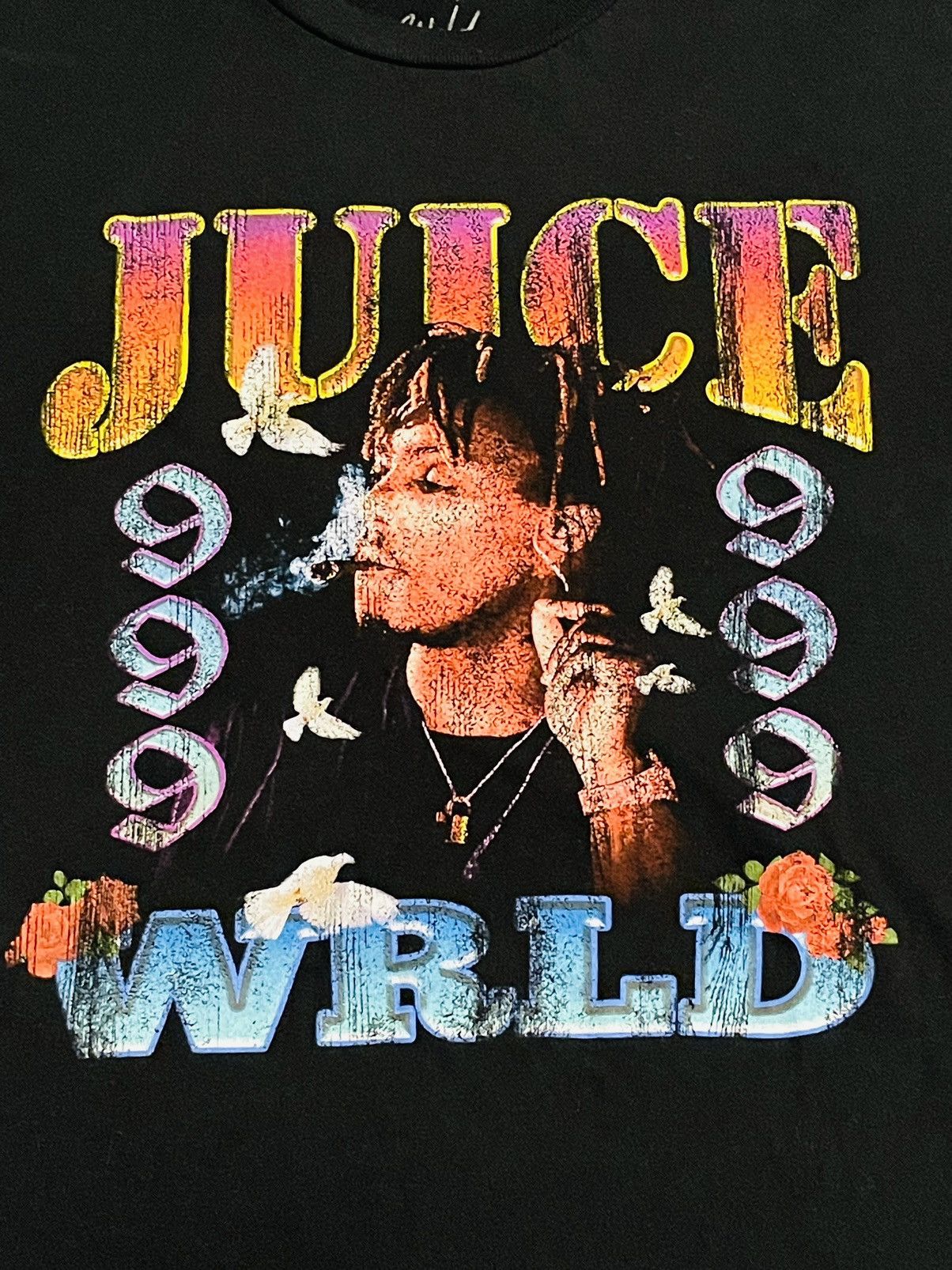 T-shirt Juice WRLD Délavé Gris Stonewashed - Style Hip-hop Oversized, GL BOUTIK
