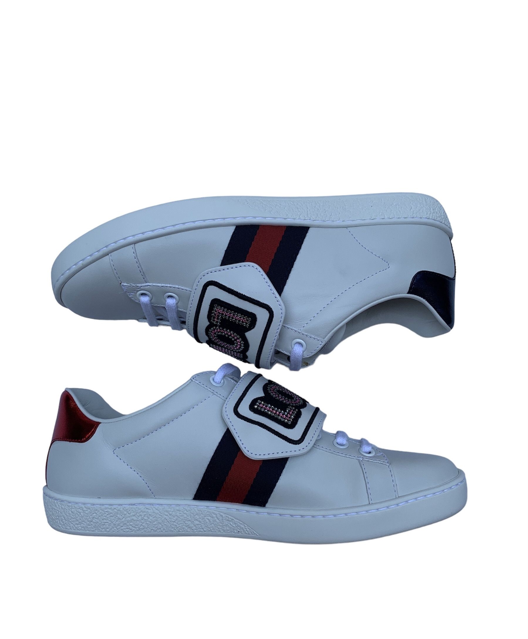 Gucci Gucci Ace "Loved" Crystal Low Top Sneaker Size 37 Size US 5 / EU 37 - 6 Thumbnail