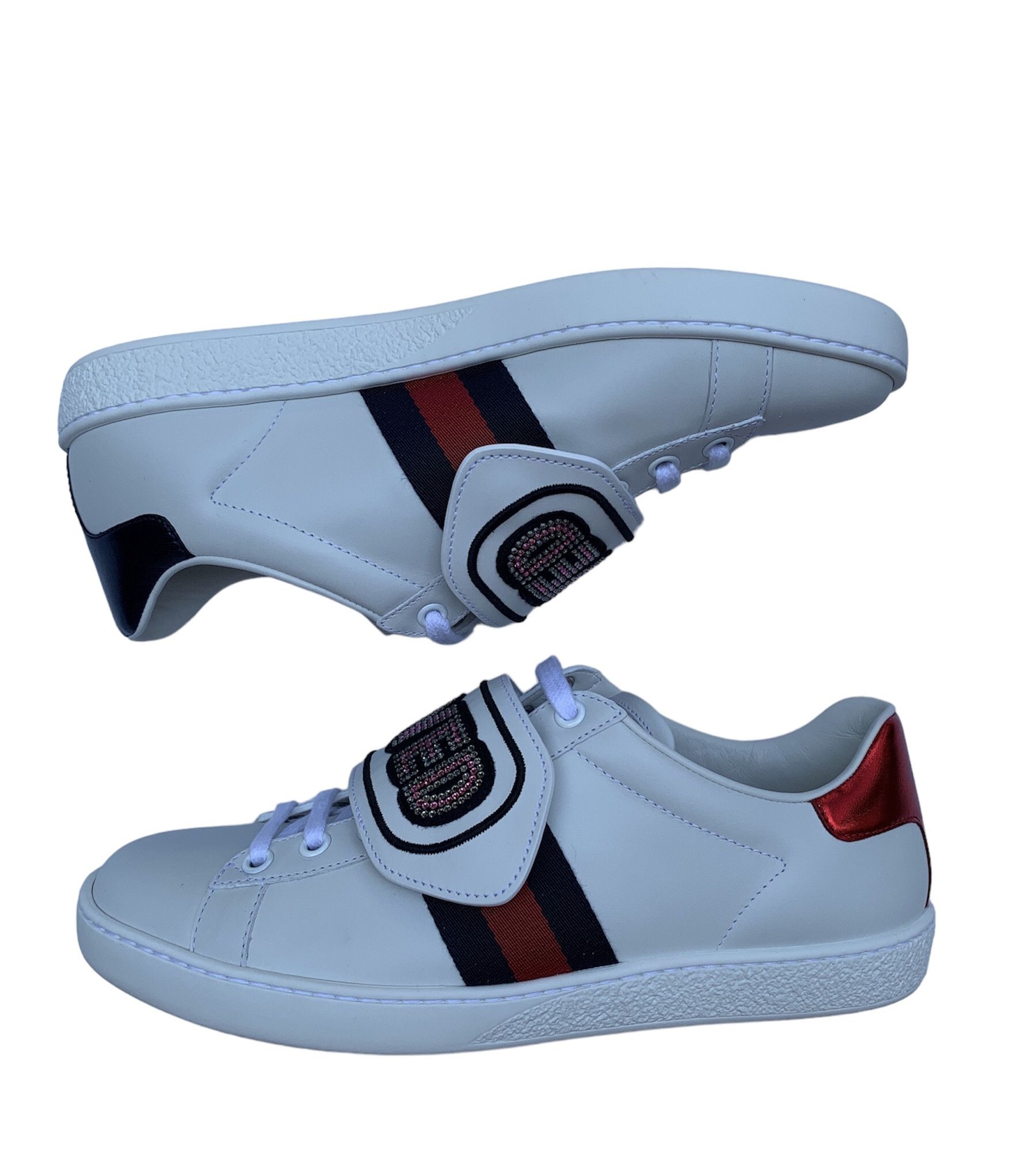 Gucci Gucci Ace "Loved" Crystal Low Top Sneaker Size 37 Size US 5 / EU 37 - 7 Thumbnail