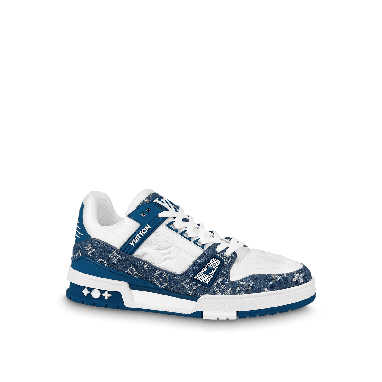 image of Louis Vuitton Lv Trainer Low Top Sneaker Denim Monogram Us 4, Men's (Size 5)
