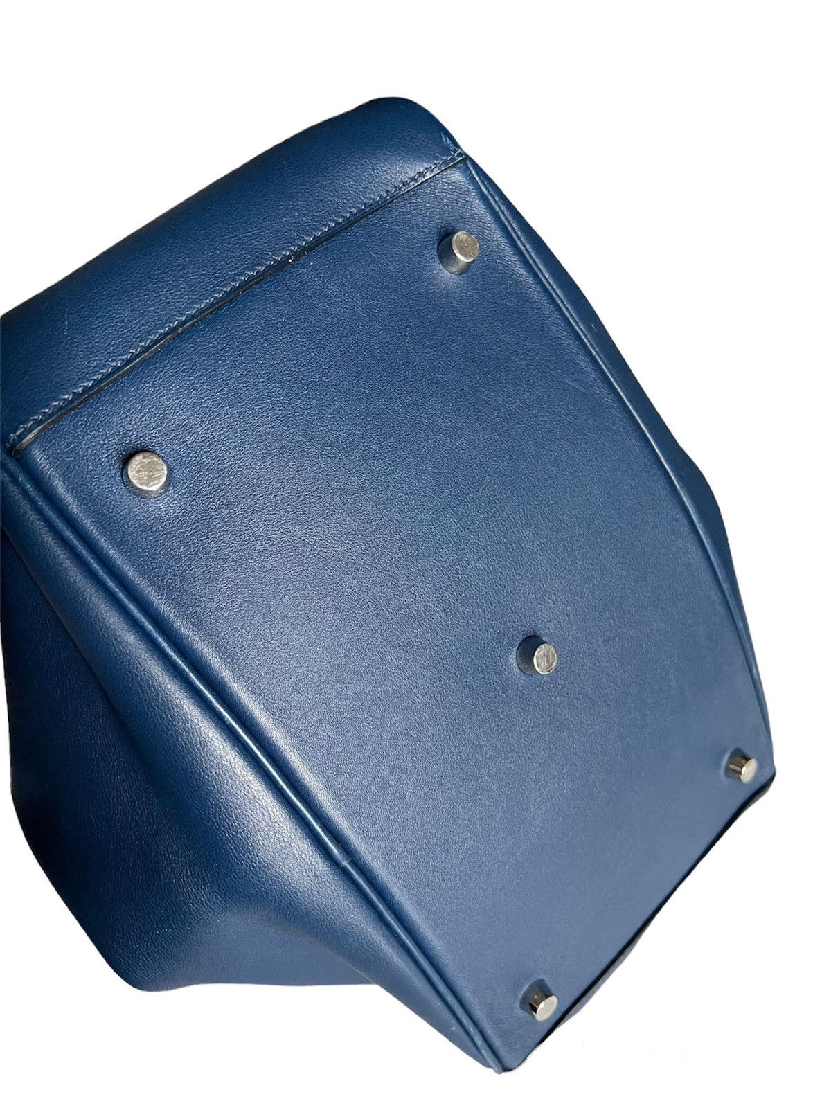 Hermes Hermes Lindy 34 Bag Navy Blue Swift Leather Silver Hardware Size ONE SIZE - 8 Thumbnail