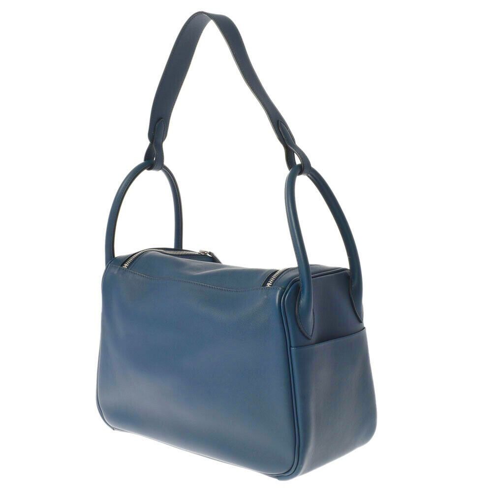 Hermes Hermes Lindy 34 Bag Navy Blue Swift Leather Silver Hardware Size ONE SIZE - 2 Thumbnail