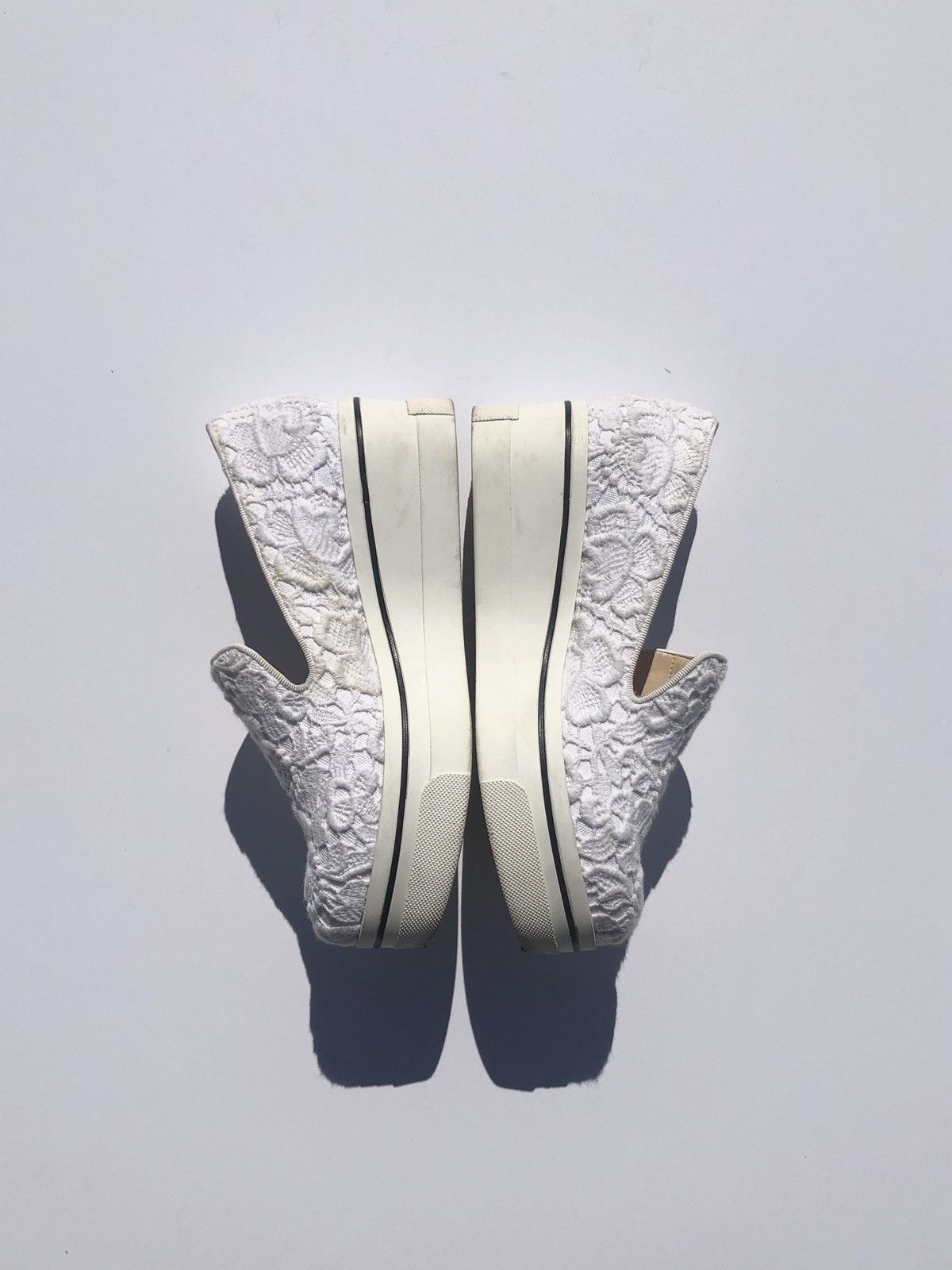 Stella McCartney Stella McCartney Binx White Lace Platform Creeper Slip Ons Size US 6 / IT 36 - 5 Thumbnail