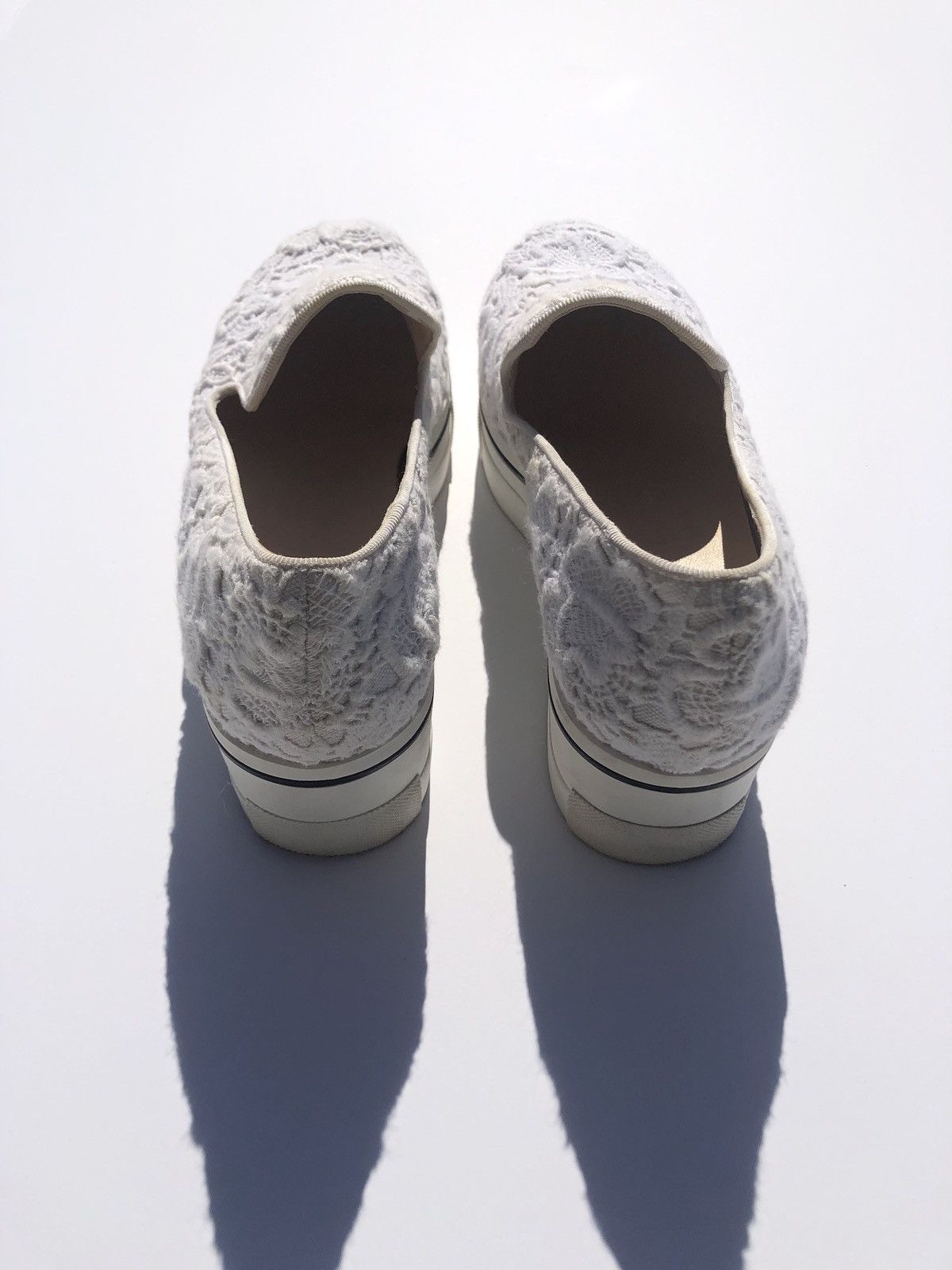 Stella McCartney Stella McCartney Binx White Lace Platform Creeper Slip Ons Size US 6 / IT 36 - 6 Thumbnail