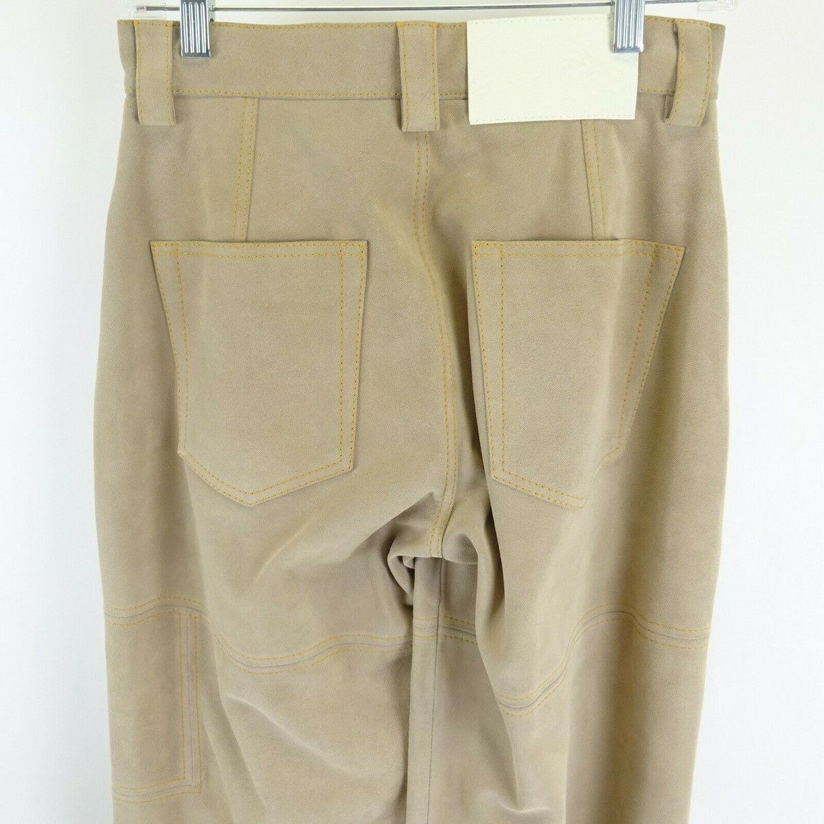 Sunnei SUNNEI NWT Classic Leather Pant Beige Suede Patchwork Kim K Size US 30 / EU 46 - 8 Thumbnail