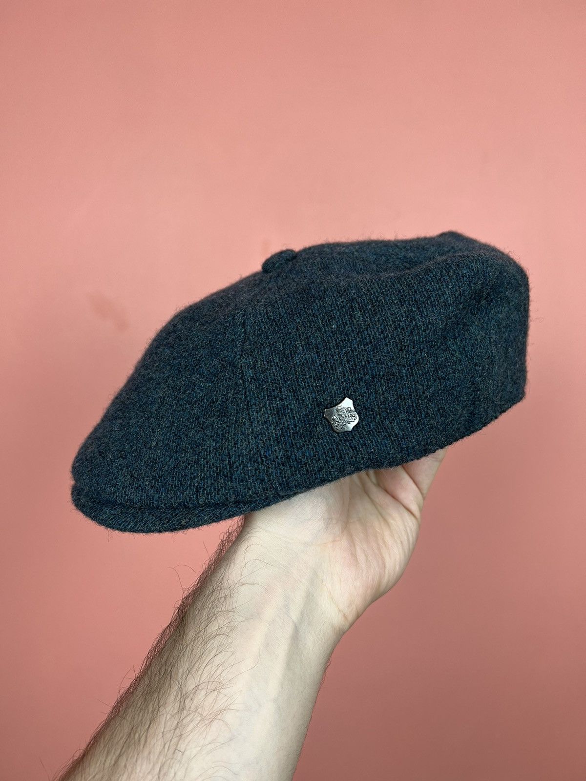 Harris Tweed Moon merino lambswool cap flat eight-part hype Size ONE SIZE - 6 Thumbnail