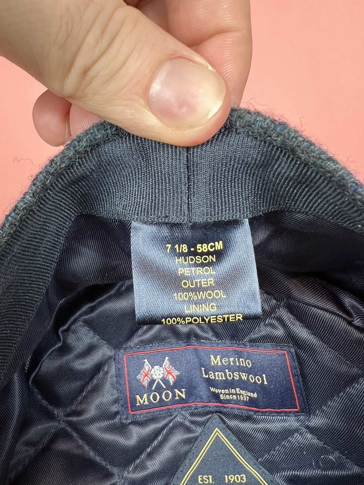 Harris Tweed Moon merino lambswool cap flat eight-part hype Size ONE SIZE - 12 Thumbnail