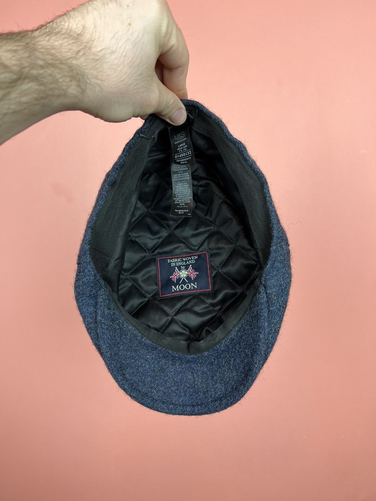 Harris Tweed Moon merino lambswool cap flat eight-part hype Size ONE SIZE - 4 Thumbnail