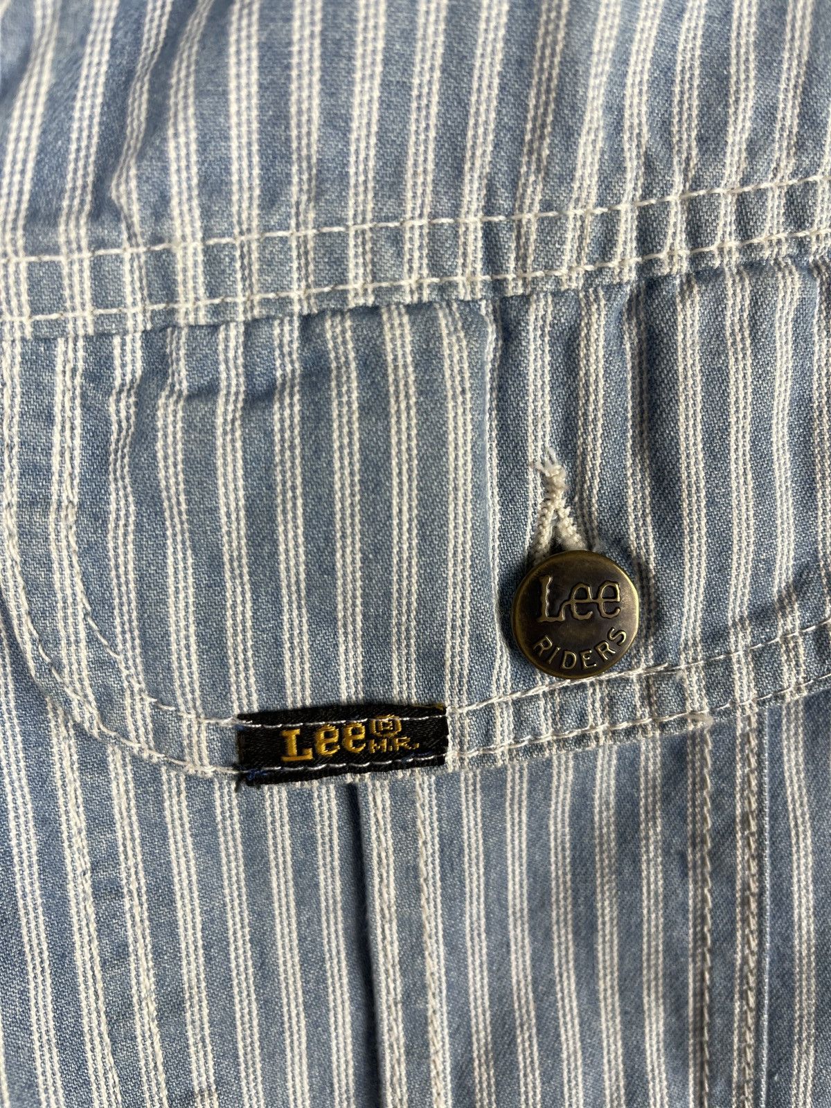 Lee Lee Jeans Riders vintage denim striped vest made in Italy Size US S / EU 44-46 / 1 - 7 Thumbnail
