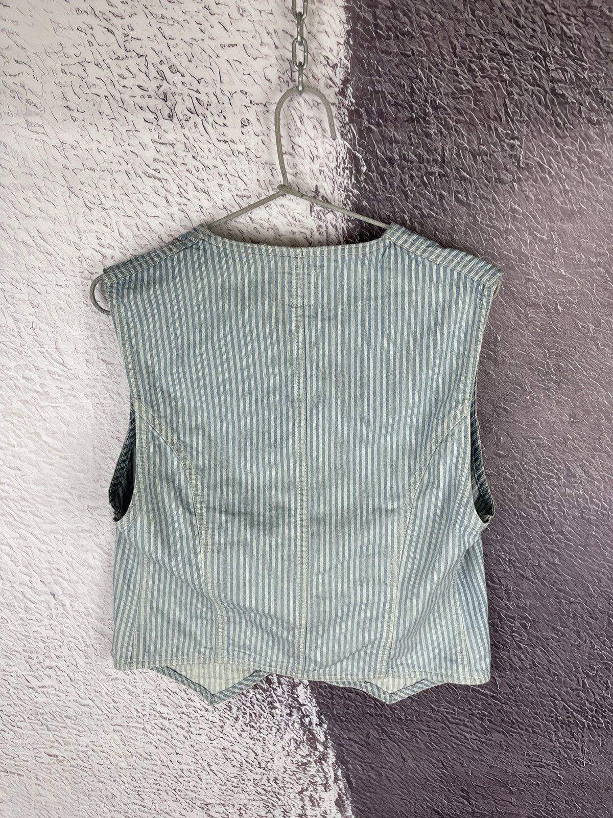 Lee Lee Jeans Riders vintage denim striped vest made in Italy Size US S / EU 44-46 / 1 - 10 Thumbnail