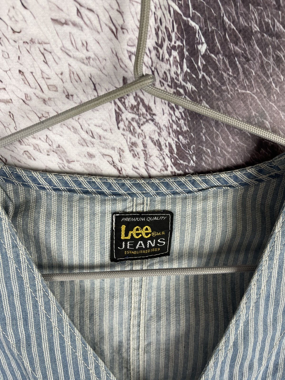 Lee Lee Jeans Riders vintage denim striped vest made in Italy Size US S / EU 44-46 / 1 - 8 Thumbnail