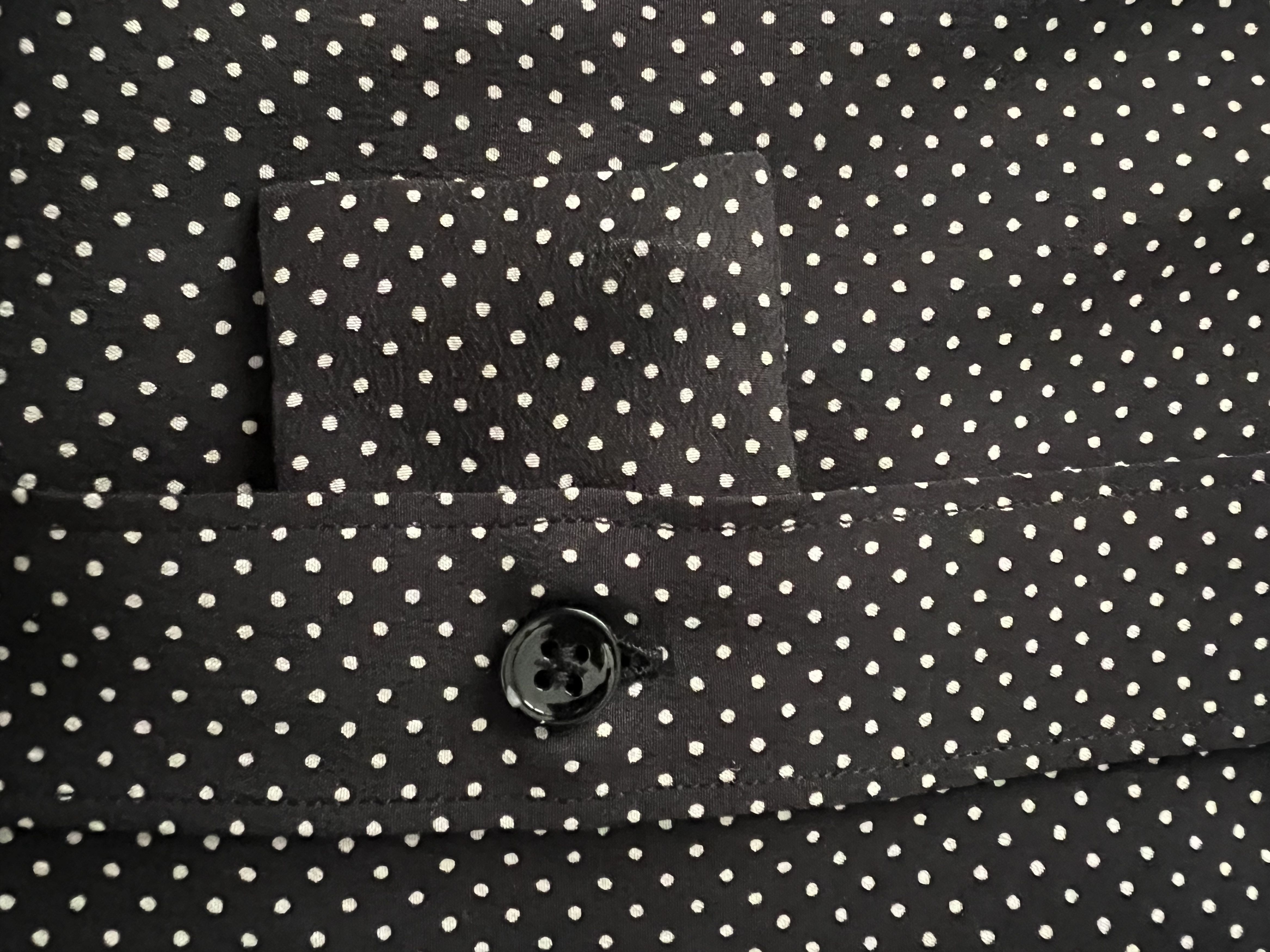 Hedi Slimane × Saint Laurent Paris Polka Dot Silk Shirt Size US XL / EU 56 / 4 - 4 Thumbnail