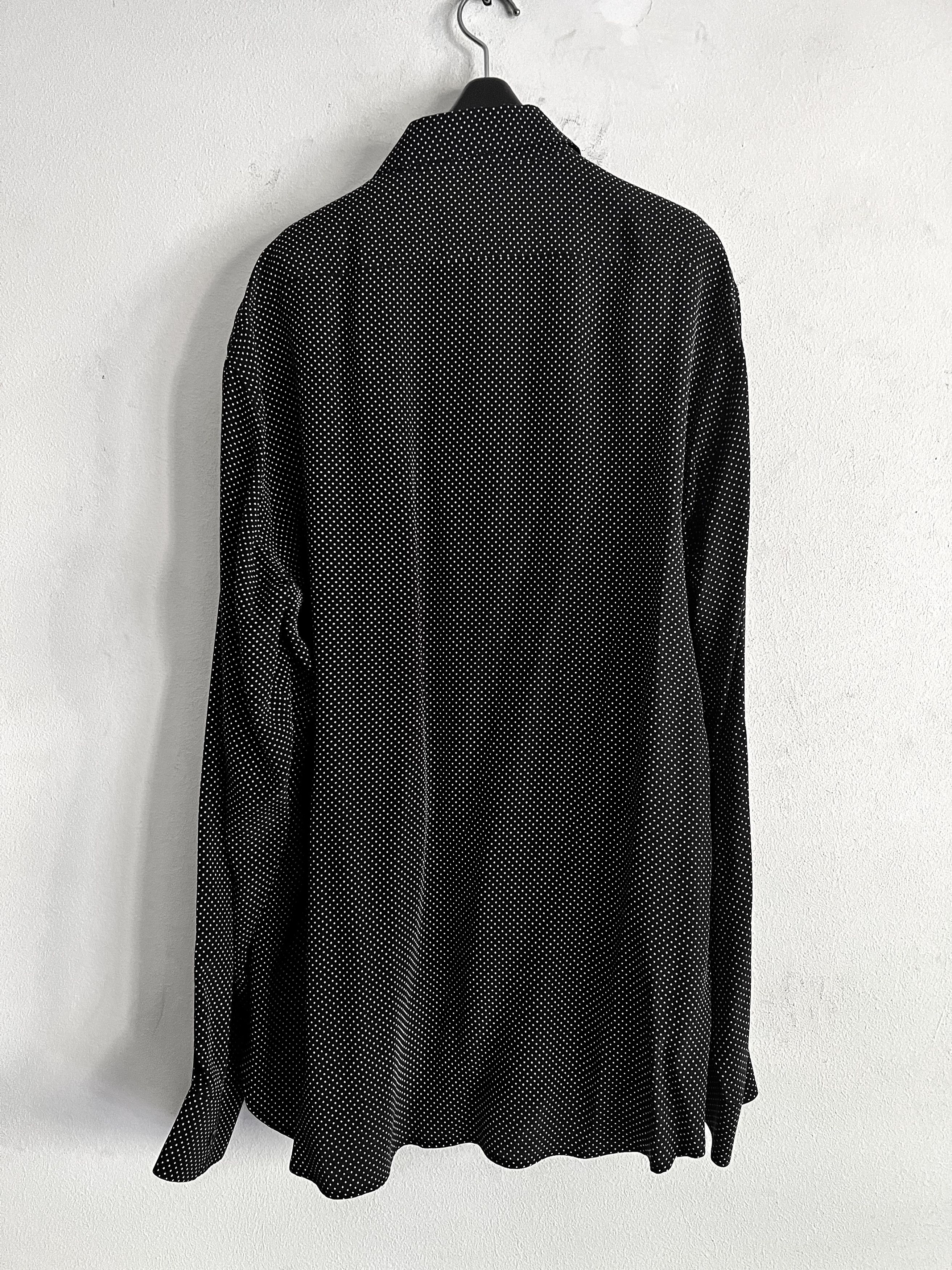 Hedi Slimane × Saint Laurent Paris Polka Dot Silk Shirt Size US XL / EU 56 / 4 - 2 Thumbnail