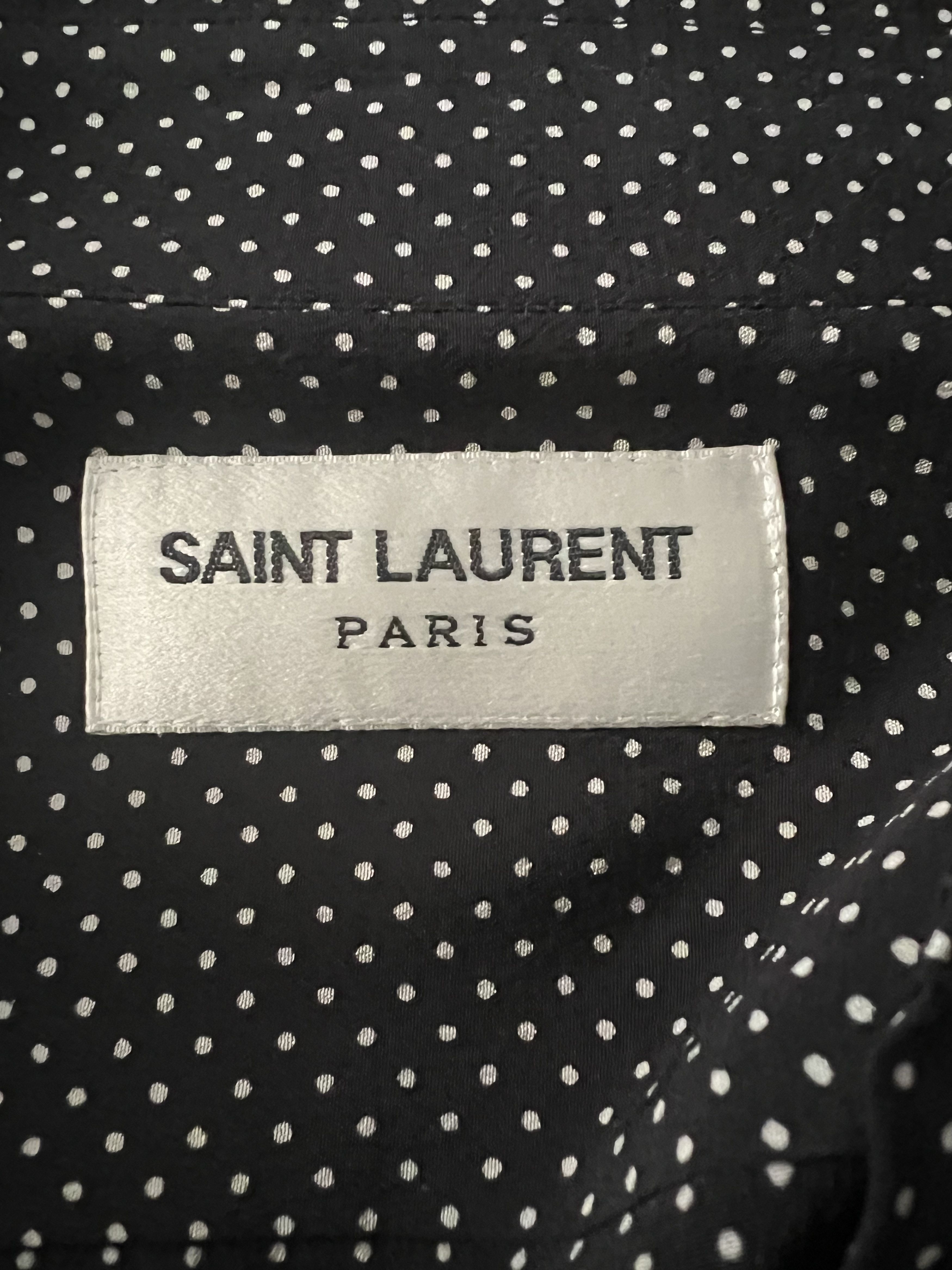 Hedi Slimane × Saint Laurent Paris Polka Dot Silk Shirt Size US XL / EU 56 / 4 - 5 Thumbnail