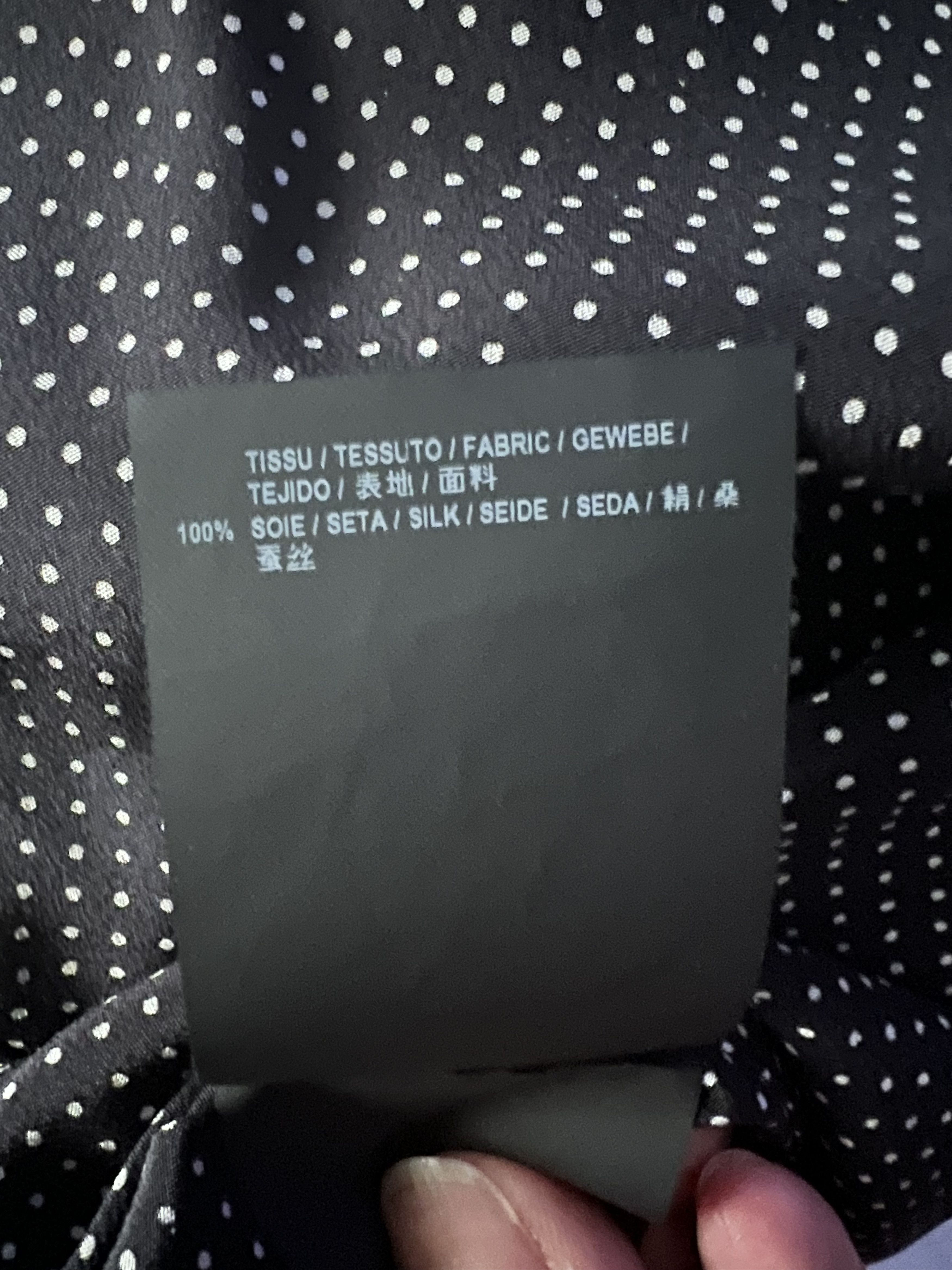 Hedi Slimane × Saint Laurent Paris Polka Dot Silk Shirt Size US XL / EU 56 / 4 - 9 Thumbnail