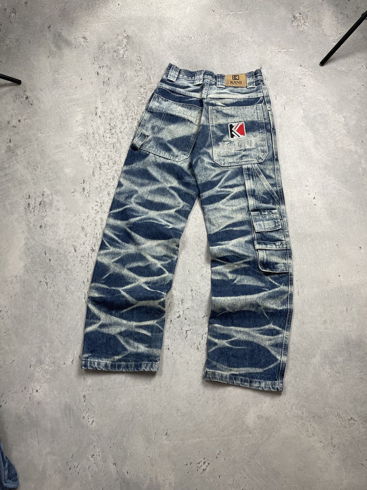 Vintage Karl Kani Vintage Y2k Washed Blue Rap Baggy Pants | Grailed