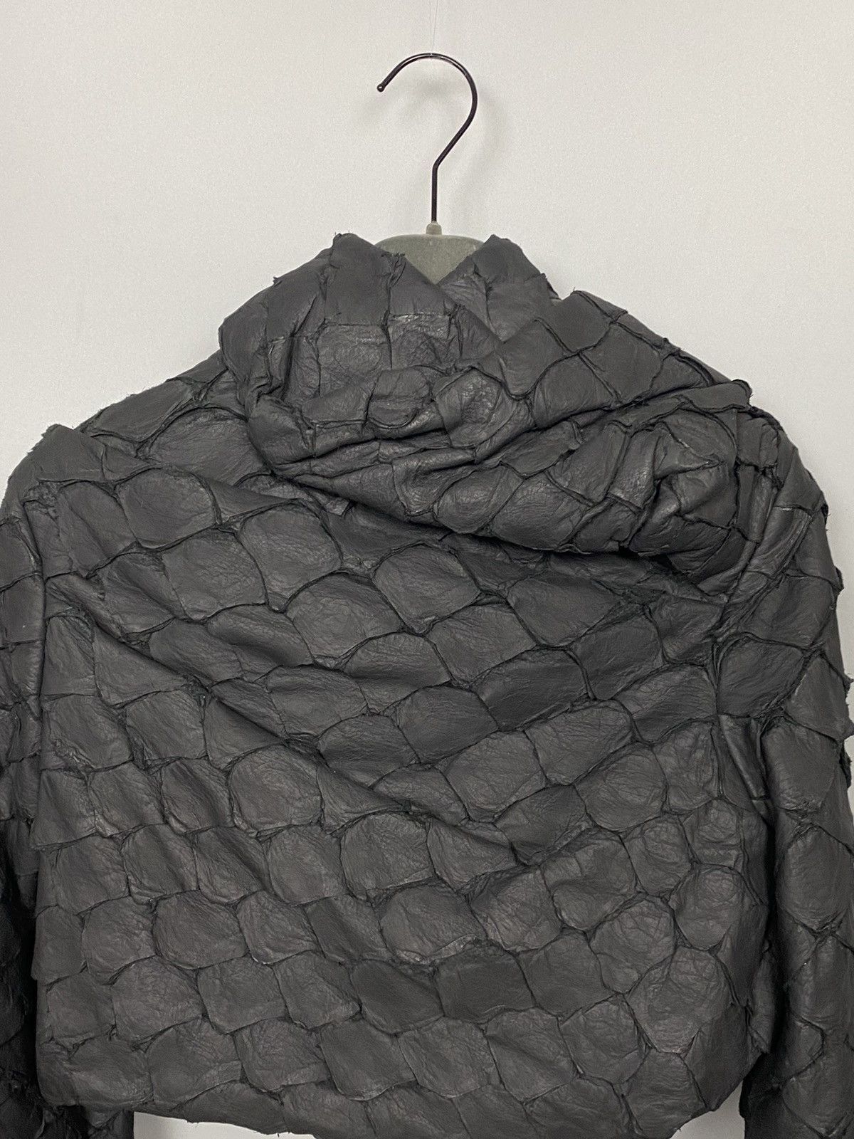 Rick Owens FW16 ‘MASTODON’ Pirarucu Cropped Draped Jacket Size US XXS / EU 40 - 9 Thumbnail