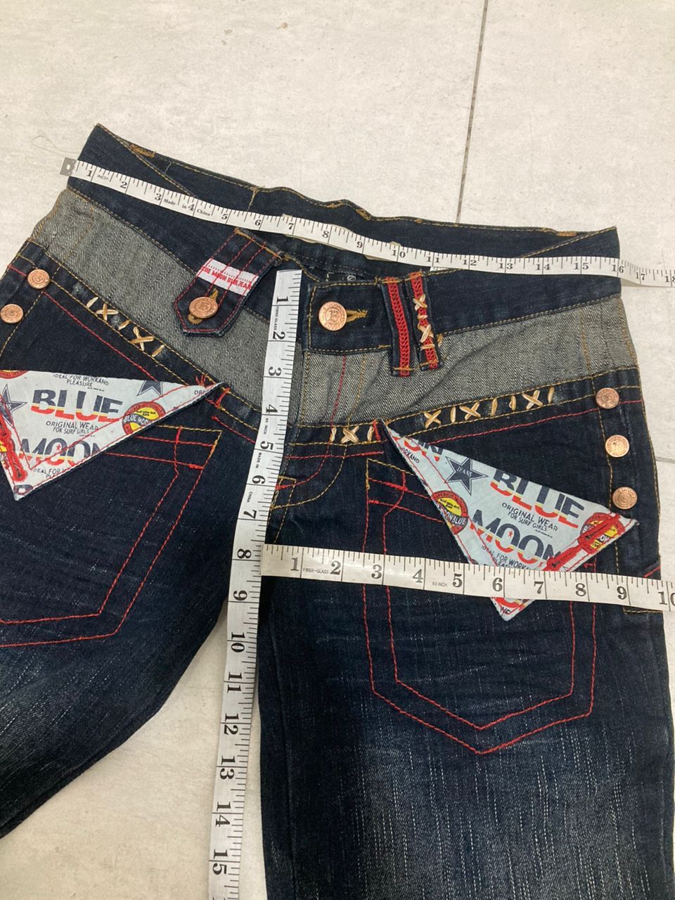 Hysteric Glamour =3= Blue Moon Blue Fatigue Jeans - Super Rare Design Size US 32 / EU 48 - 12 Thumbnail