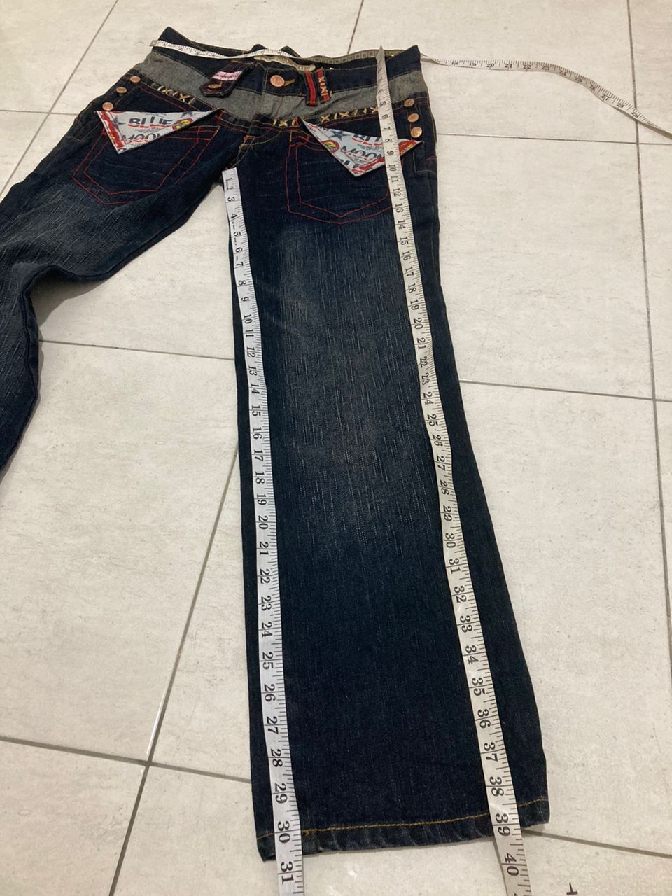 Hysteric Glamour =3= Blue Moon Blue Fatigue Jeans - Super Rare Design Size US 32 / EU 48 - 13 Thumbnail