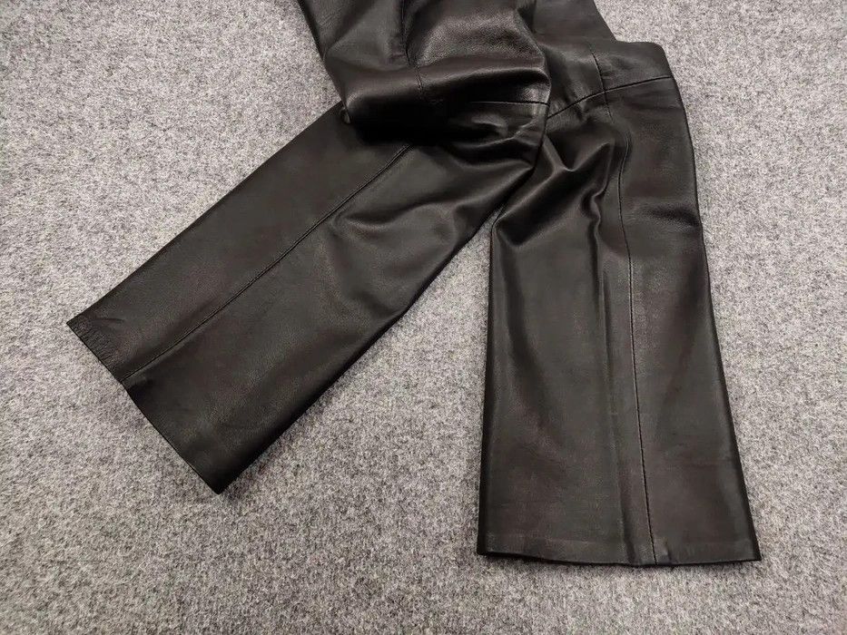 Japanese Brand Vintage 90's Japan Avant Garde Leather Baggy Flared Pants Size 32" / US 10 / IT 46 - 3 Thumbnail