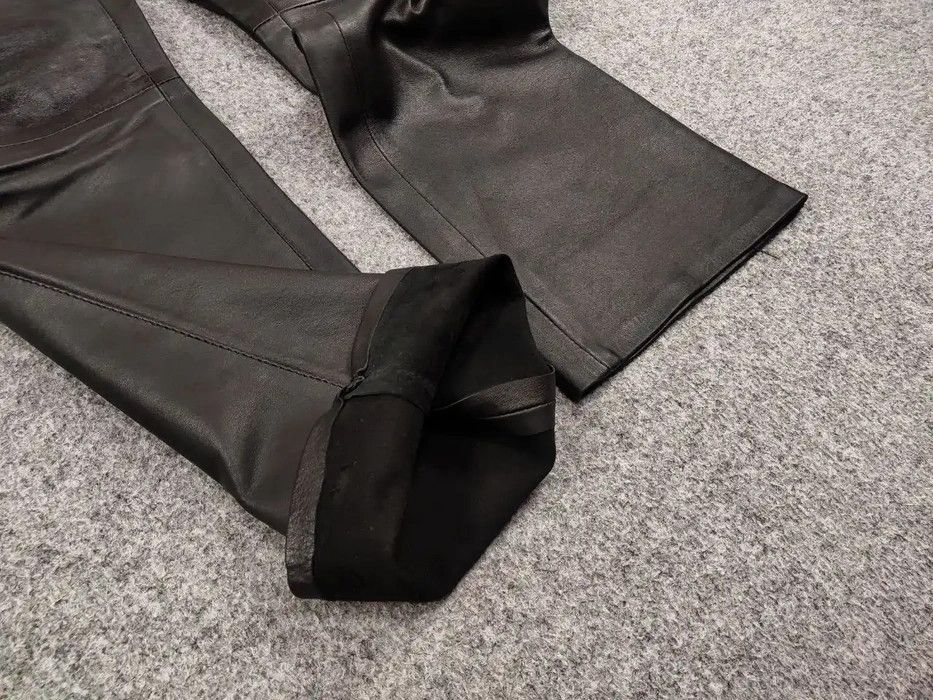 Japanese Brand Vintage 90's Japan Avant Garde Leather Baggy Flared Pants Size 32" / US 10 / IT 46 - 9 Thumbnail