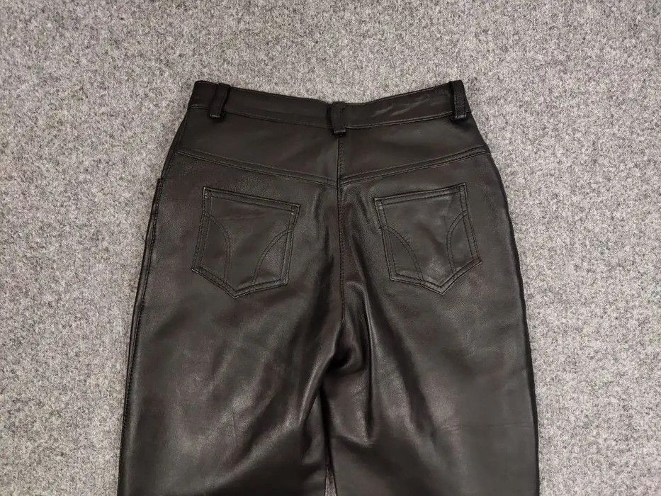 Japanese Brand Vintage 90's Japan Avant Garde Leather Baggy Flared Pants Size 32" / US 10 / IT 46 - 6 Thumbnail