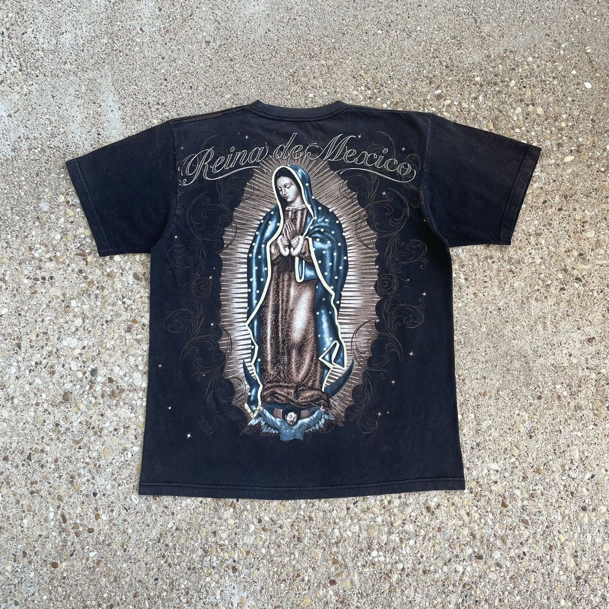 Vintage Crazy vintage Y2K Virgin Mary big graphic Jesus tshirt | Grailed