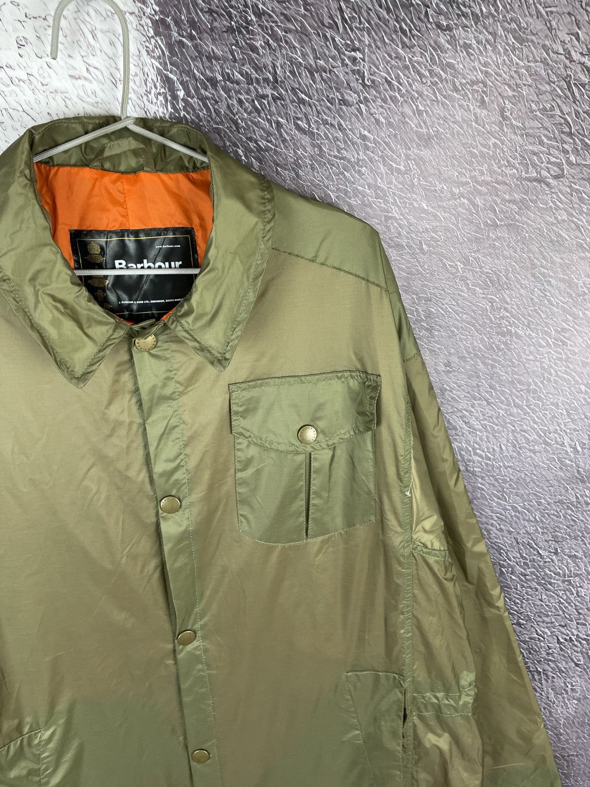 Barbour Barbour nylon light green khaki orange pocket jacket Size US L / EU 52-54 / 3 - 5 Thumbnail