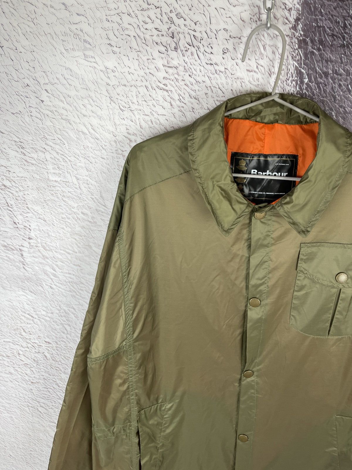 Barbour Barbour nylon light green khaki orange pocket jacket Size US L / EU 52-54 / 3 - 4 Thumbnail
