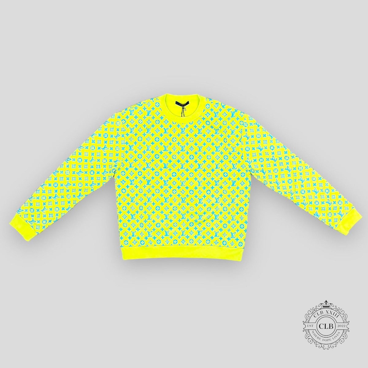 image of Louis Vuitton Monogram Rainbow Playground Sweateryellow/blue, Men's (Size XL)