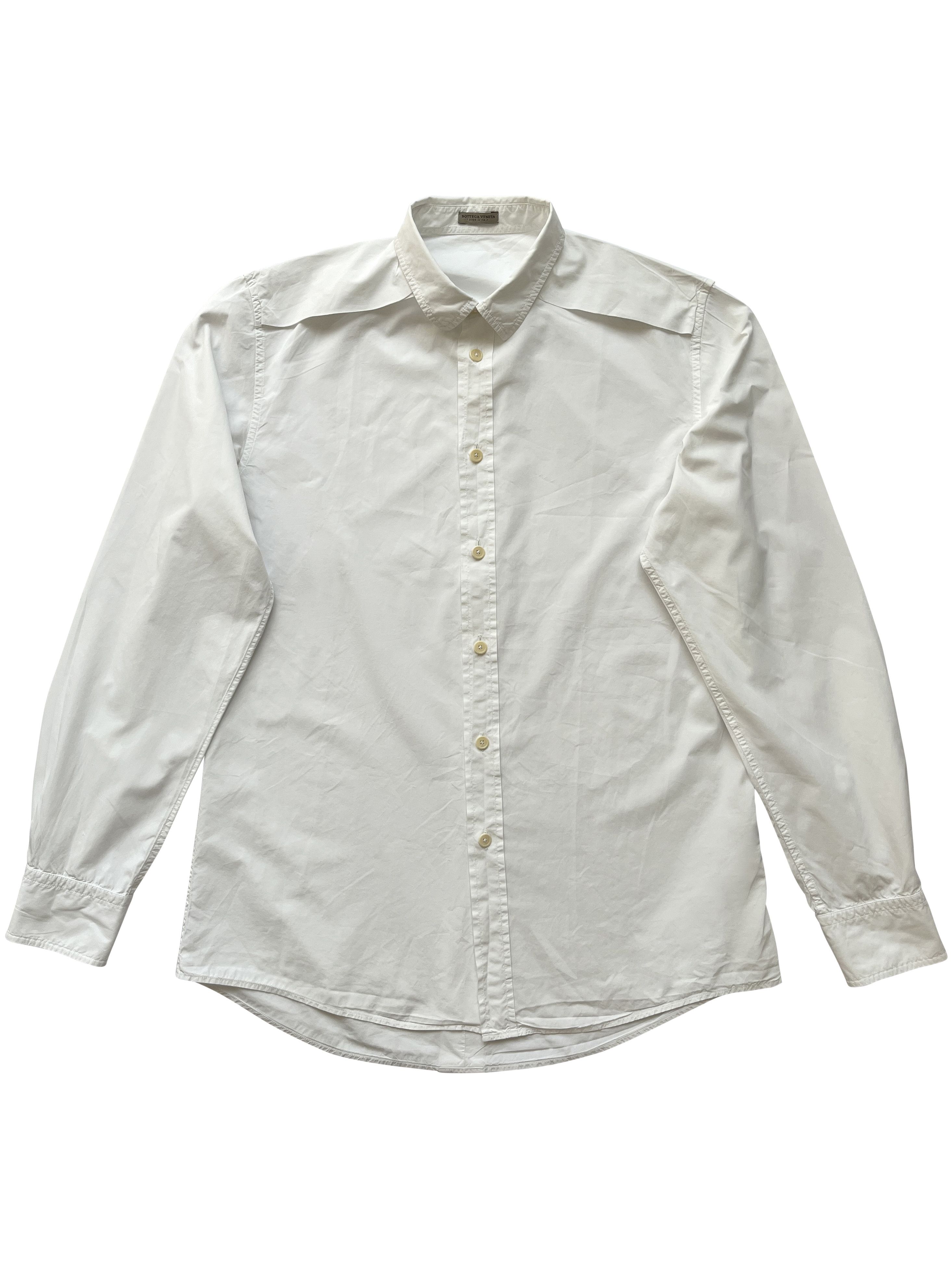Bottega Veneta ⚡️QUICK SALE⚡️Bottega Veneta White Button Up Shirt Size US M / EU 48-50 / 2 - 1 Thumbnail