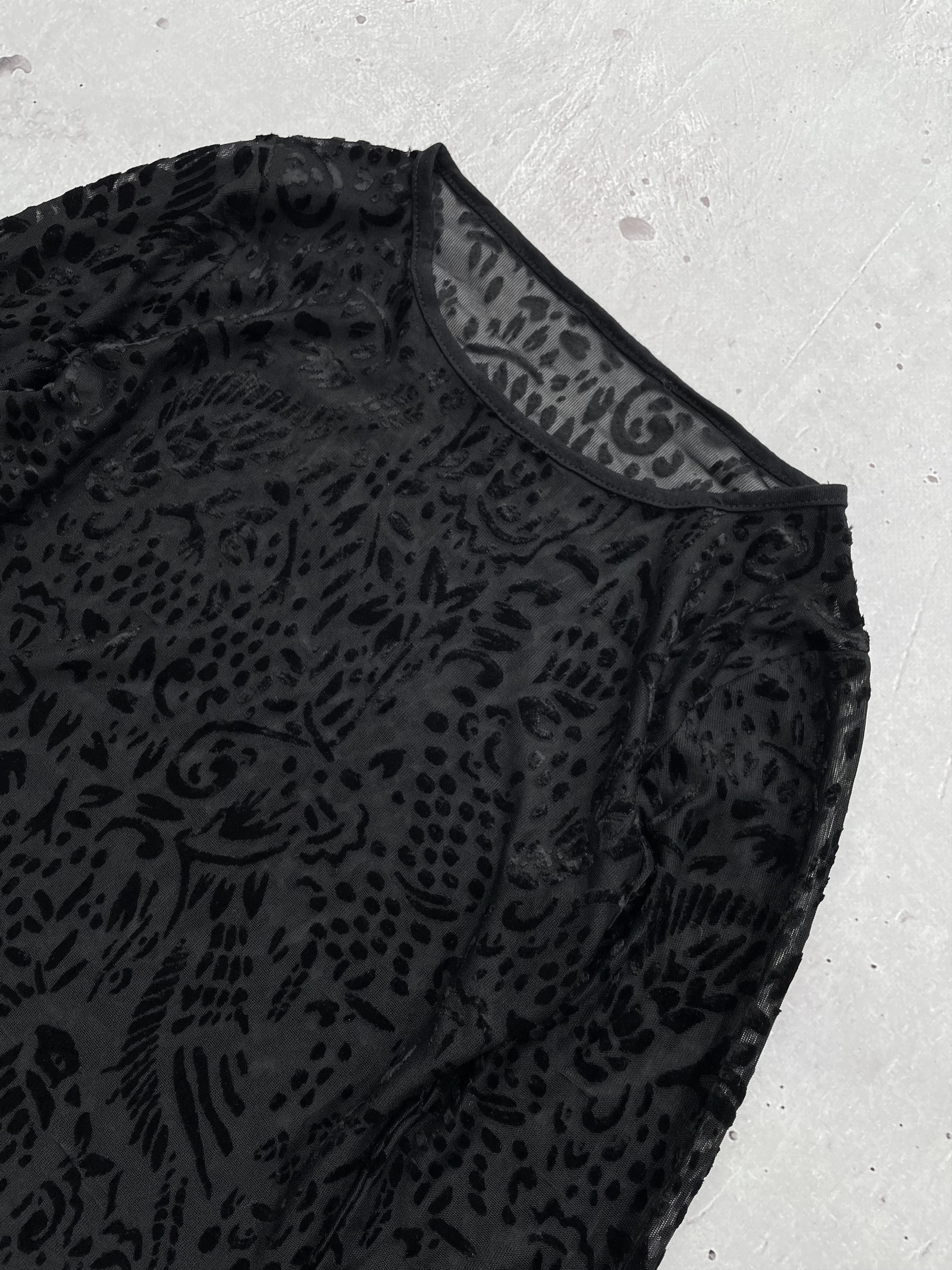 Japanese Brand × Vintage Vintage Mesh Velour Japanese Long Sleeve Size US S / EU 44-46 / 1 - 2 Thumbnail