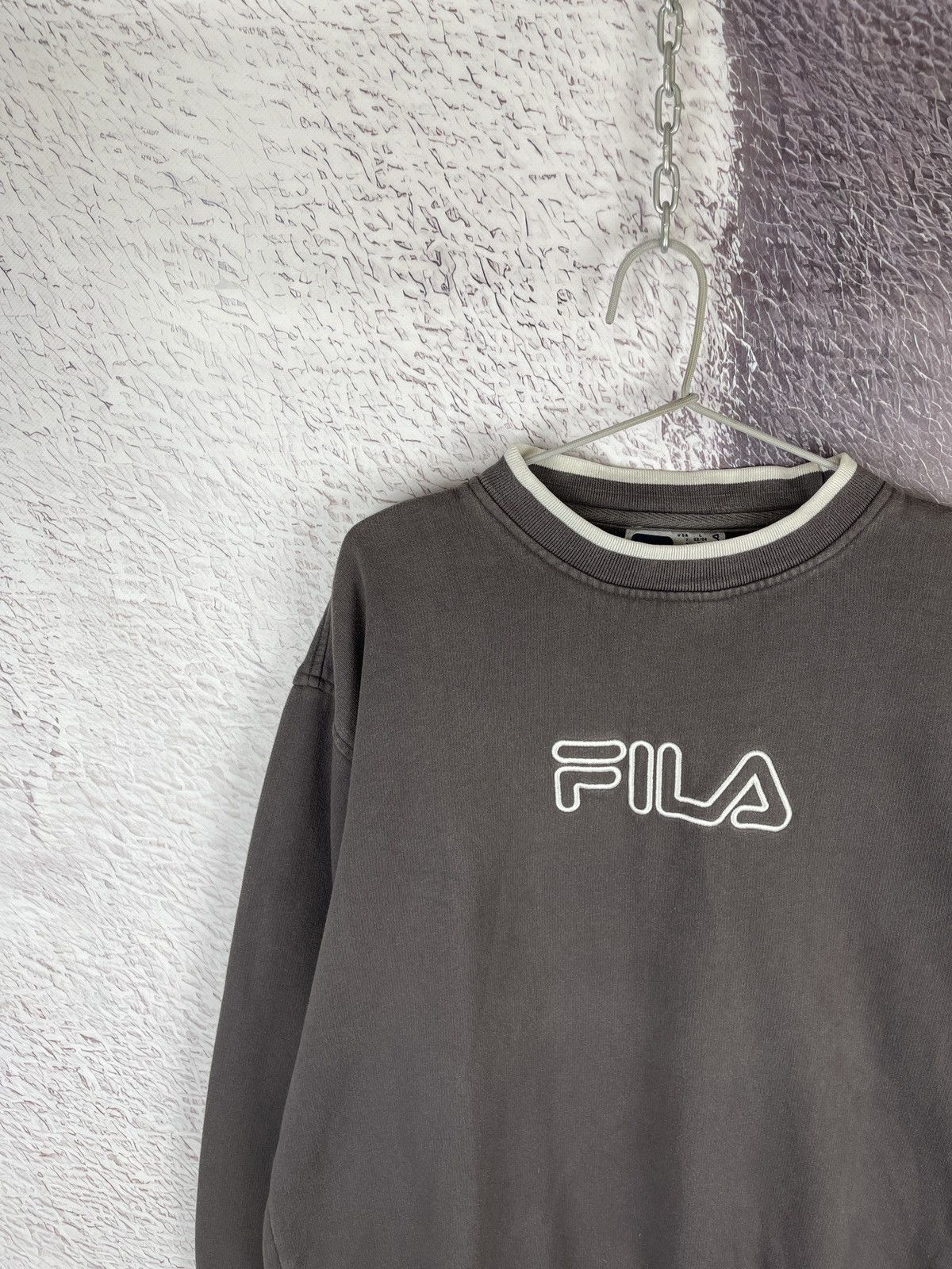 Fila Fila vintage grey big logo oversized sweatshirt faded Size US L / EU 52-54 / 3 - 3 Thumbnail