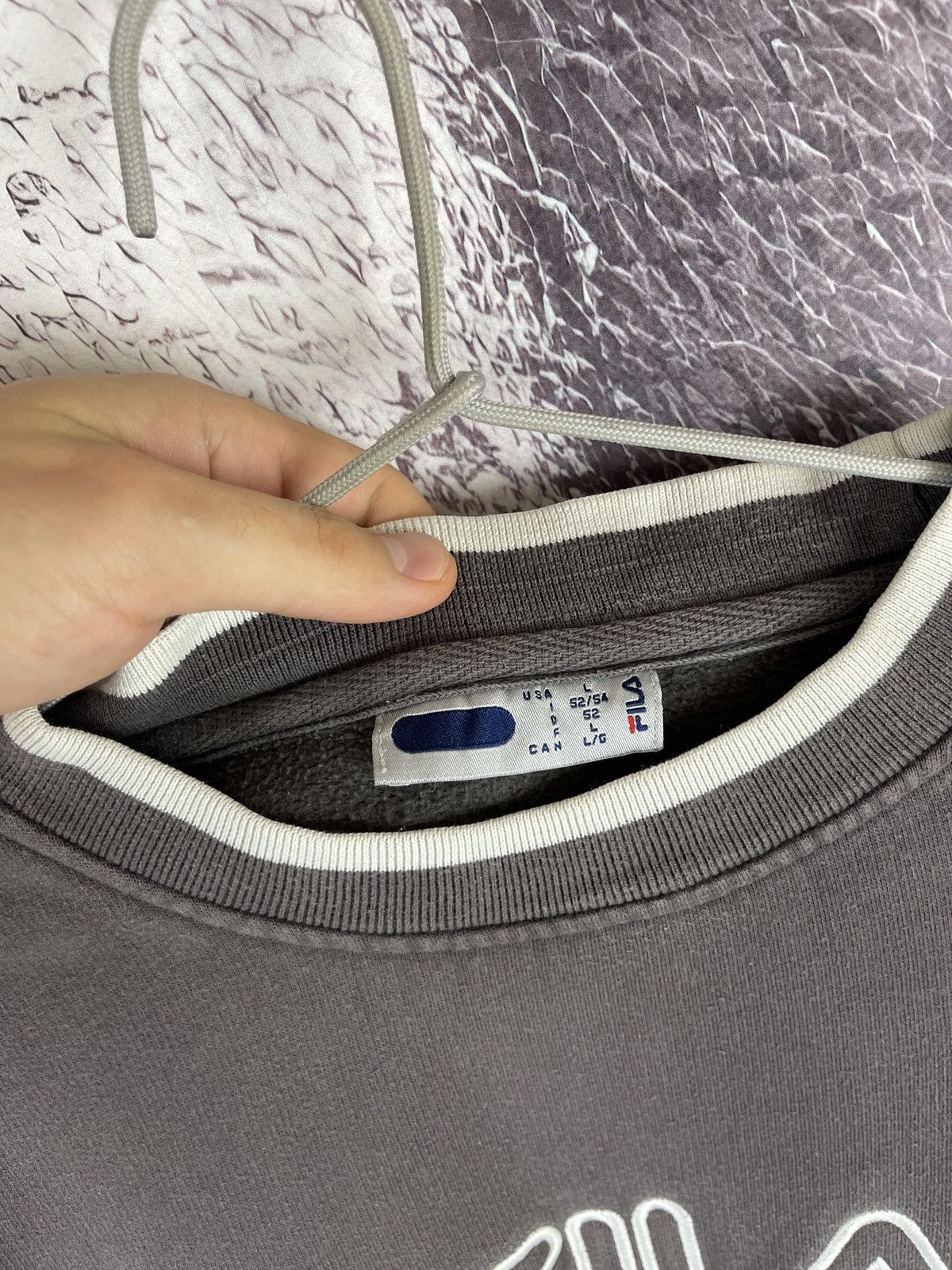 Fila Fila vintage grey big logo oversized sweatshirt faded Size US L / EU 52-54 / 3 - 9 Thumbnail