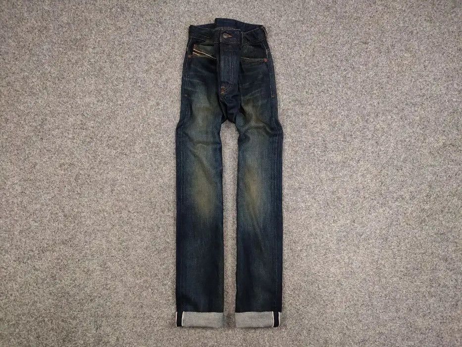 Designer Rare Diesel Black Gold Faded Denim Selvedge Jeans Vintage ...