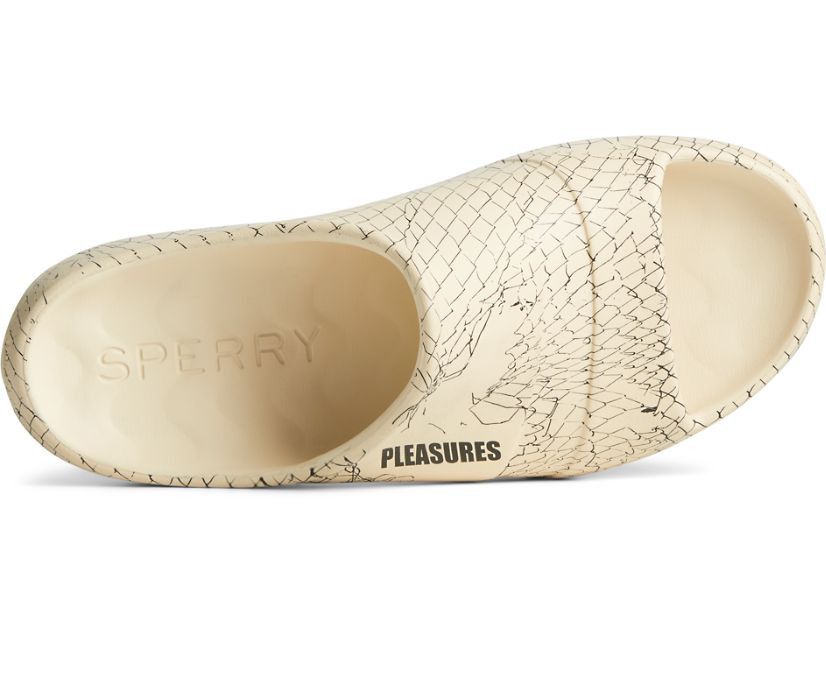 Pleasures × Sperry Fence Float Slides - Pleasures x Sperry Sandals Cream Beige Size US 8 / EU 41 - 5 Thumbnail