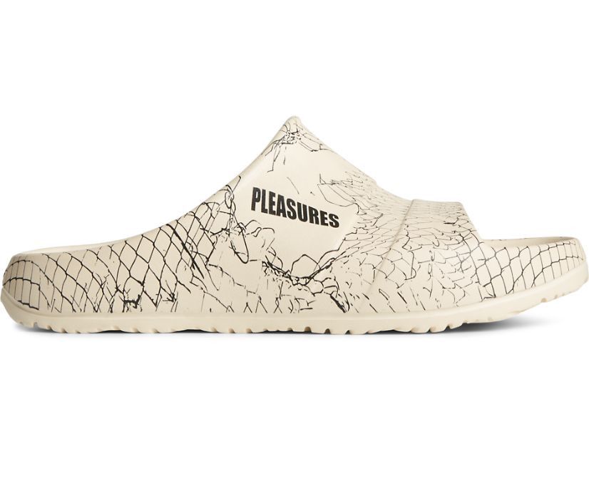 Pleasures × Sperry Fence Float Slides - Pleasures x Sperry Sandals Cream Beige Size US 8 / EU 41 - 1 Thumbnail