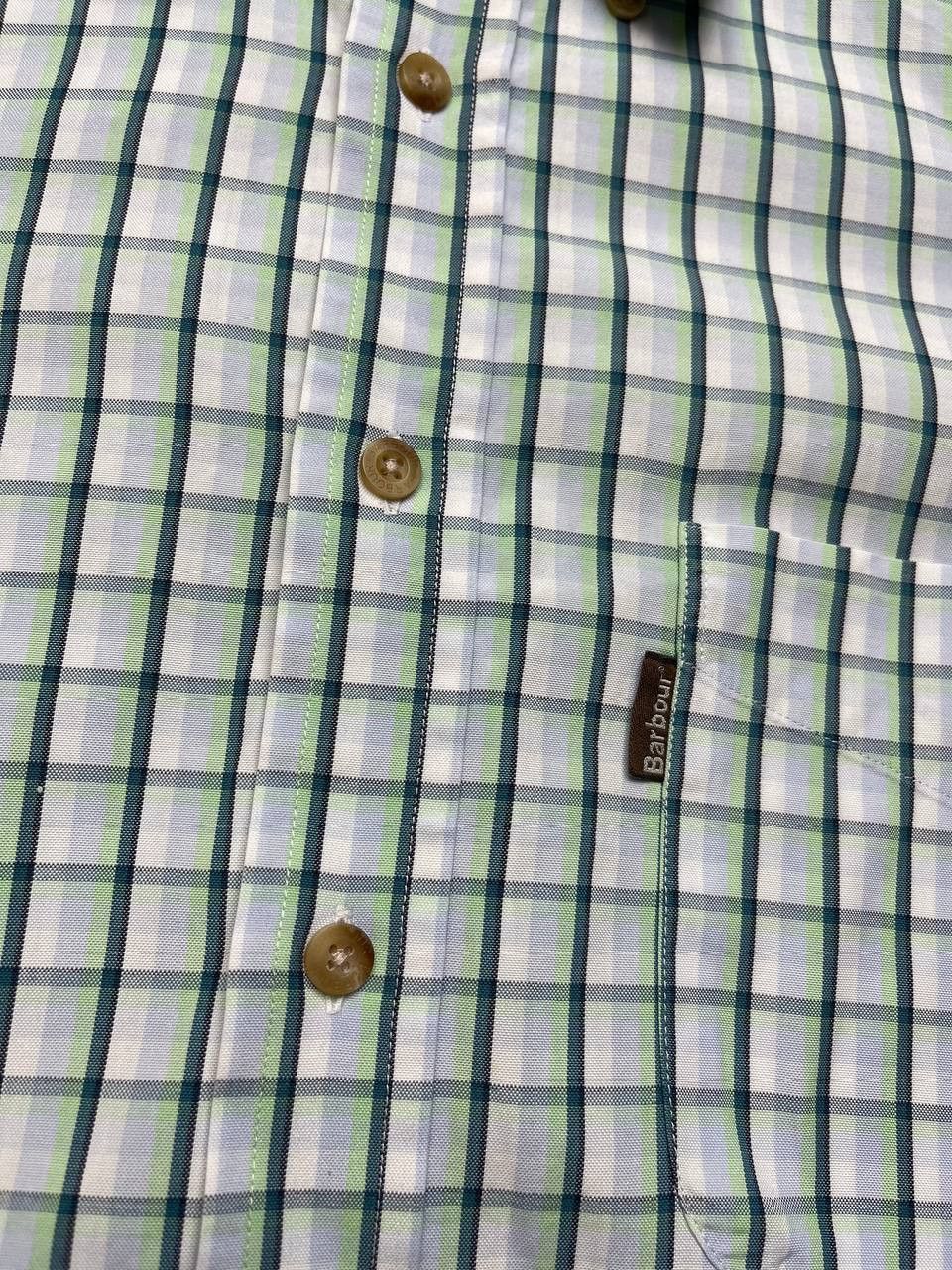 Barbour Barbour Mens Blue Tailored Checked Short Sleeve Shirt Size US M / EU 48-50 / 2 - 4 Thumbnail