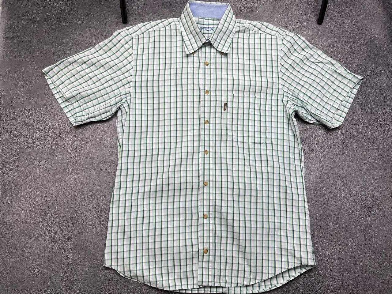 Barbour Barbour Mens Blue Tailored Checked Short Sleeve Shirt Size US M / EU 48-50 / 2 - 1 Thumbnail