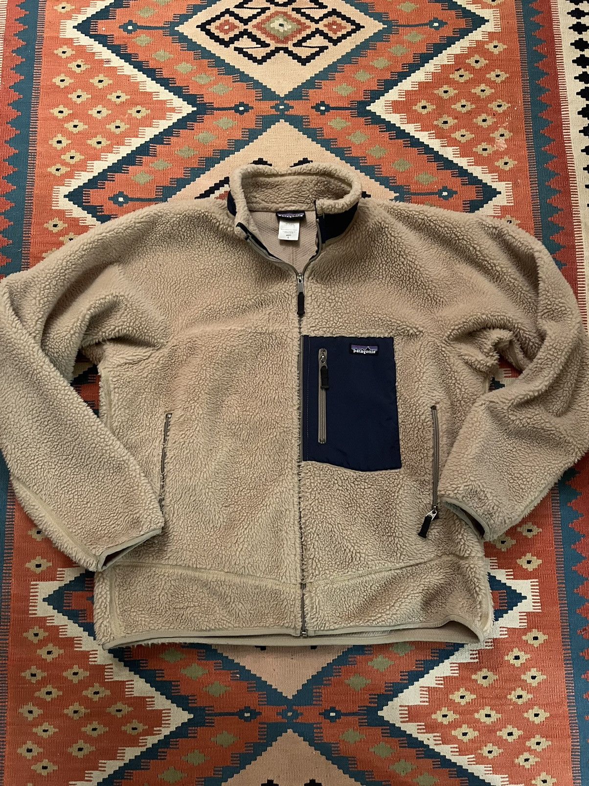 Patagonia Vintage patagonia fleece oatmeal deep pile synchilla Size US L / EU 52-54 / 3 - 1 Thumbnail