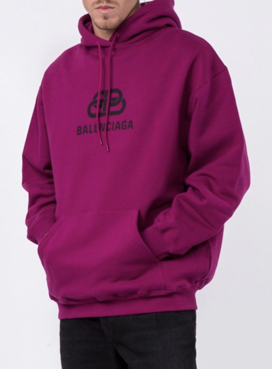 Balenciaga Bb Logo Drawstring Hoodie Size US L / EU 52-54 / 3 - 4 Thumbnail