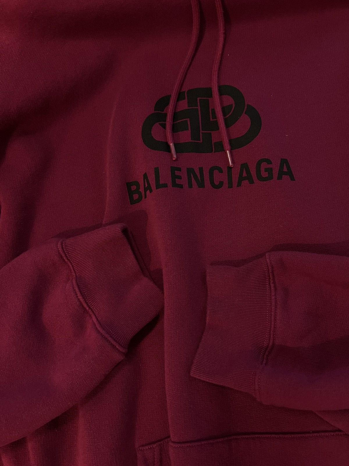 Balenciaga Bb Logo Drawstring Hoodie Size US L / EU 52-54 / 3 - 6 Thumbnail