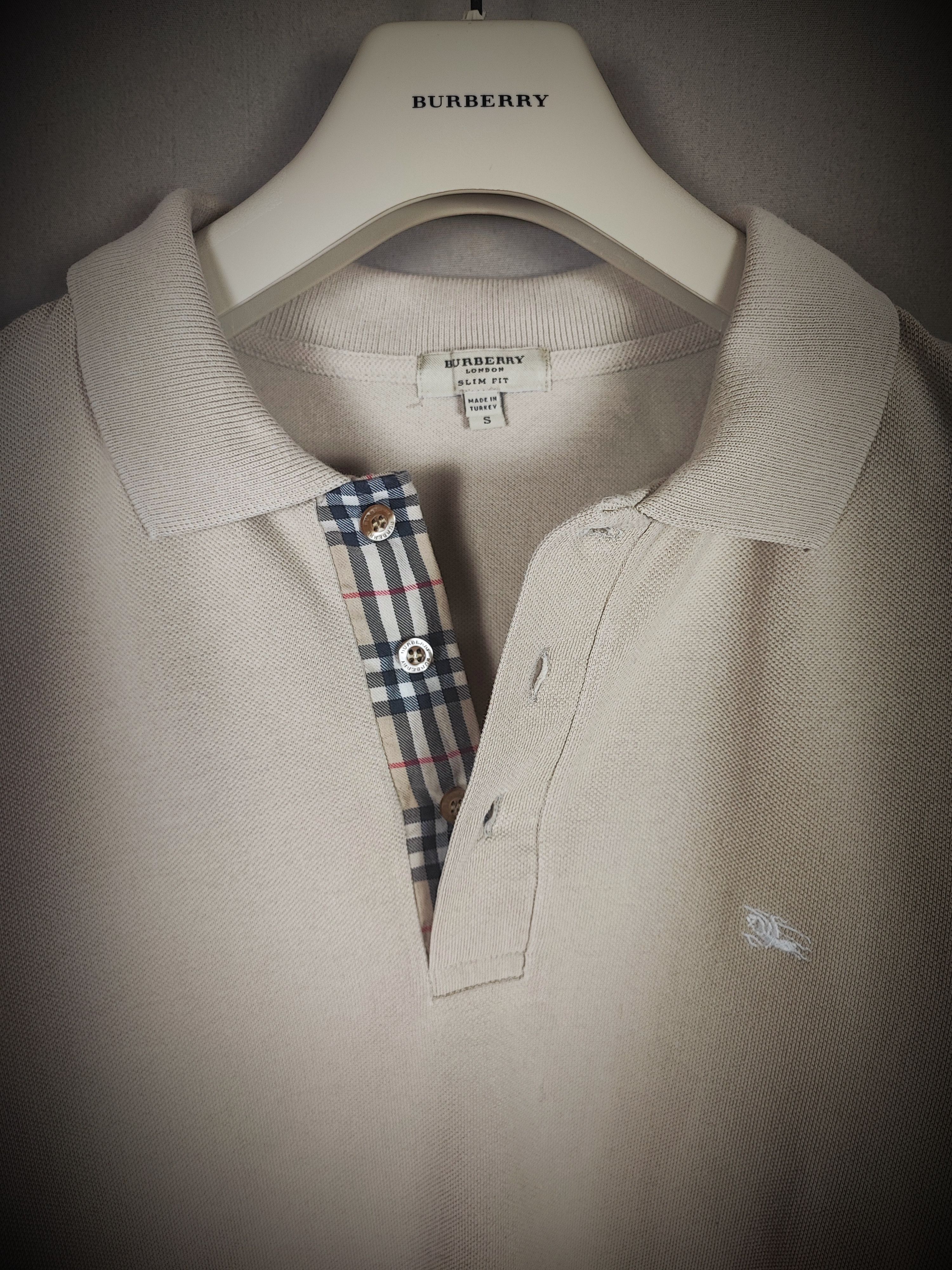 image of Burberry Polo Shirt S in Tan/Beige, Men's (Size Small)